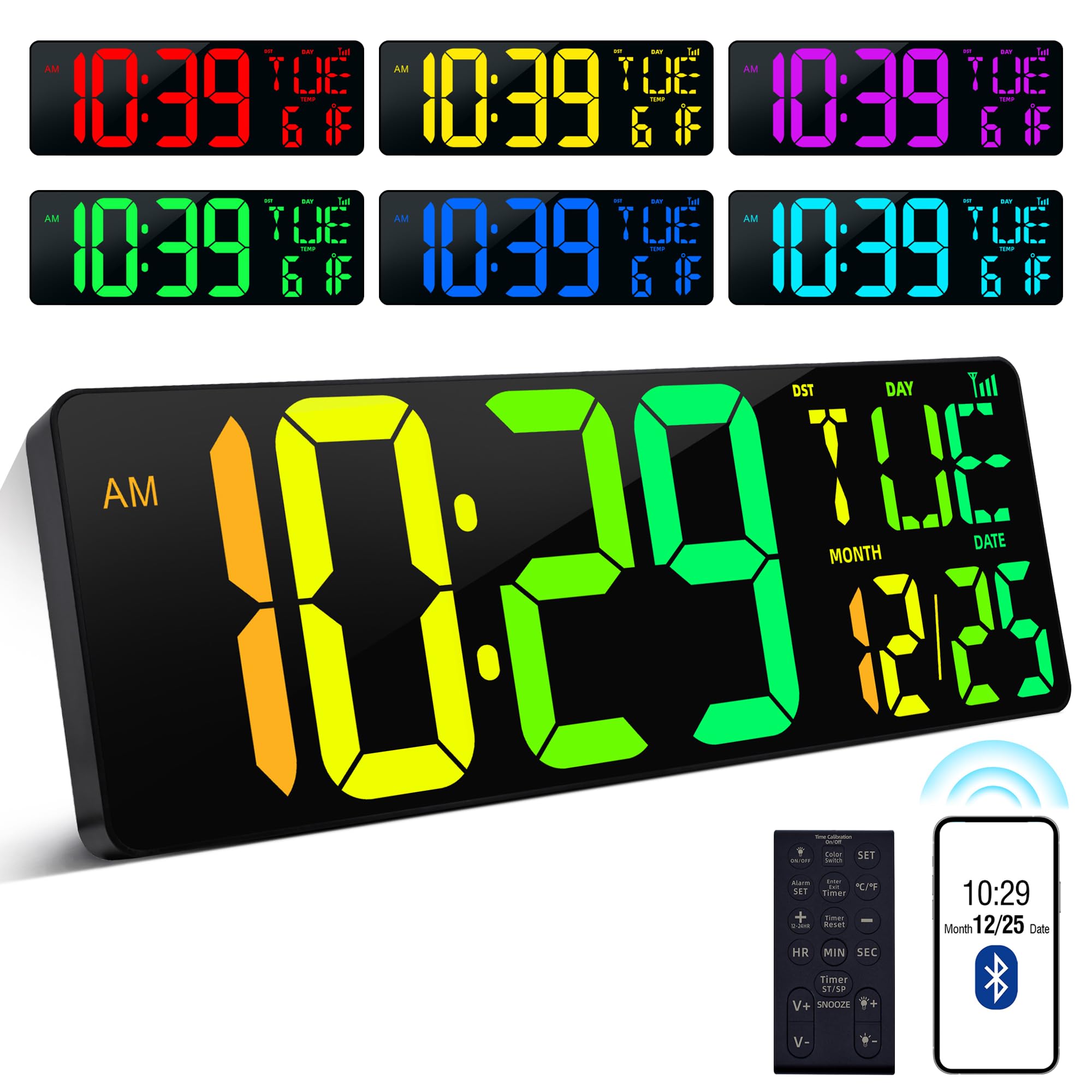 Amazon.com: CYMHCHL Large Digital Wall Clock 17.2