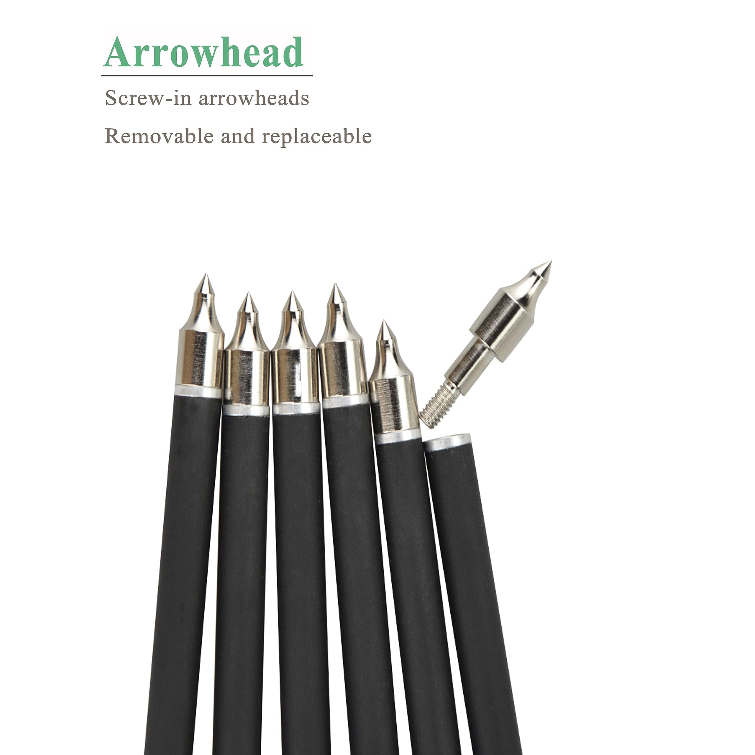 AMEYXGS 12pcs Flèches D'arbalète Mélangées de Carbone de Boules D'arbalète 16 "17" 18 "20" 22 "pour La Pratique de Chasse à L'arbalète et de Tir à l'arc