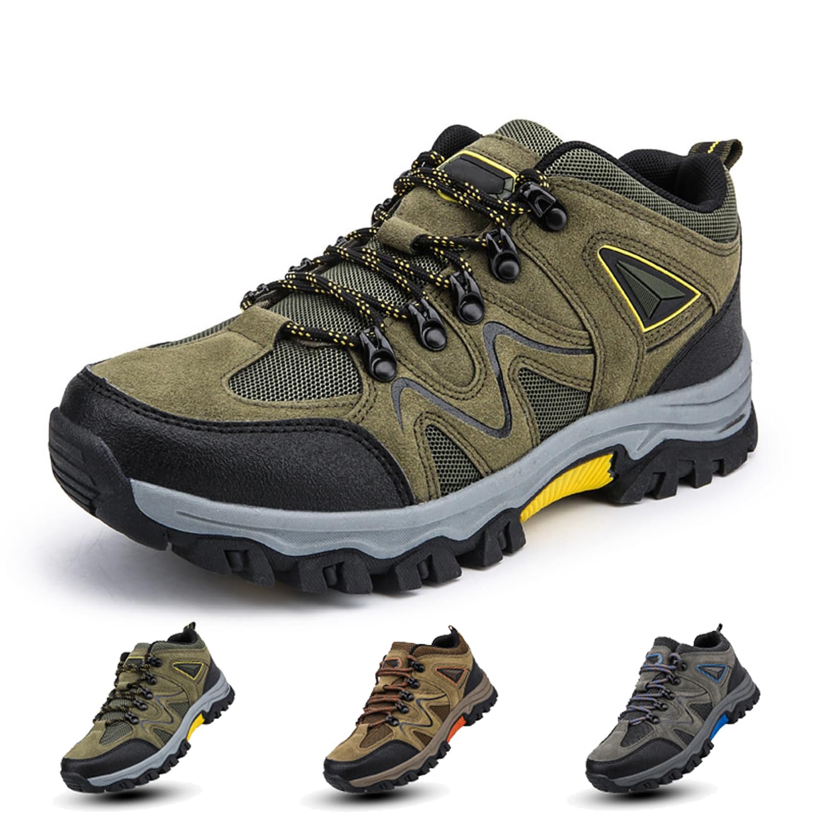Men's Outdoor Lightweight Breathable Orthopedic Hiking Shoes Comfortable Trekking Work Shoes for All Season