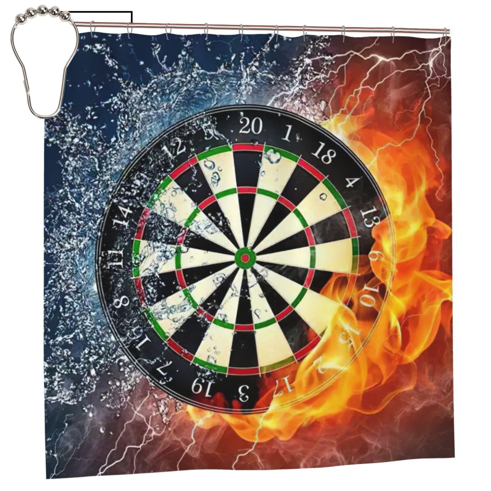 Rideau de douche anti-moisissure en polyester 183x183 cm à bouton-pression pratique
