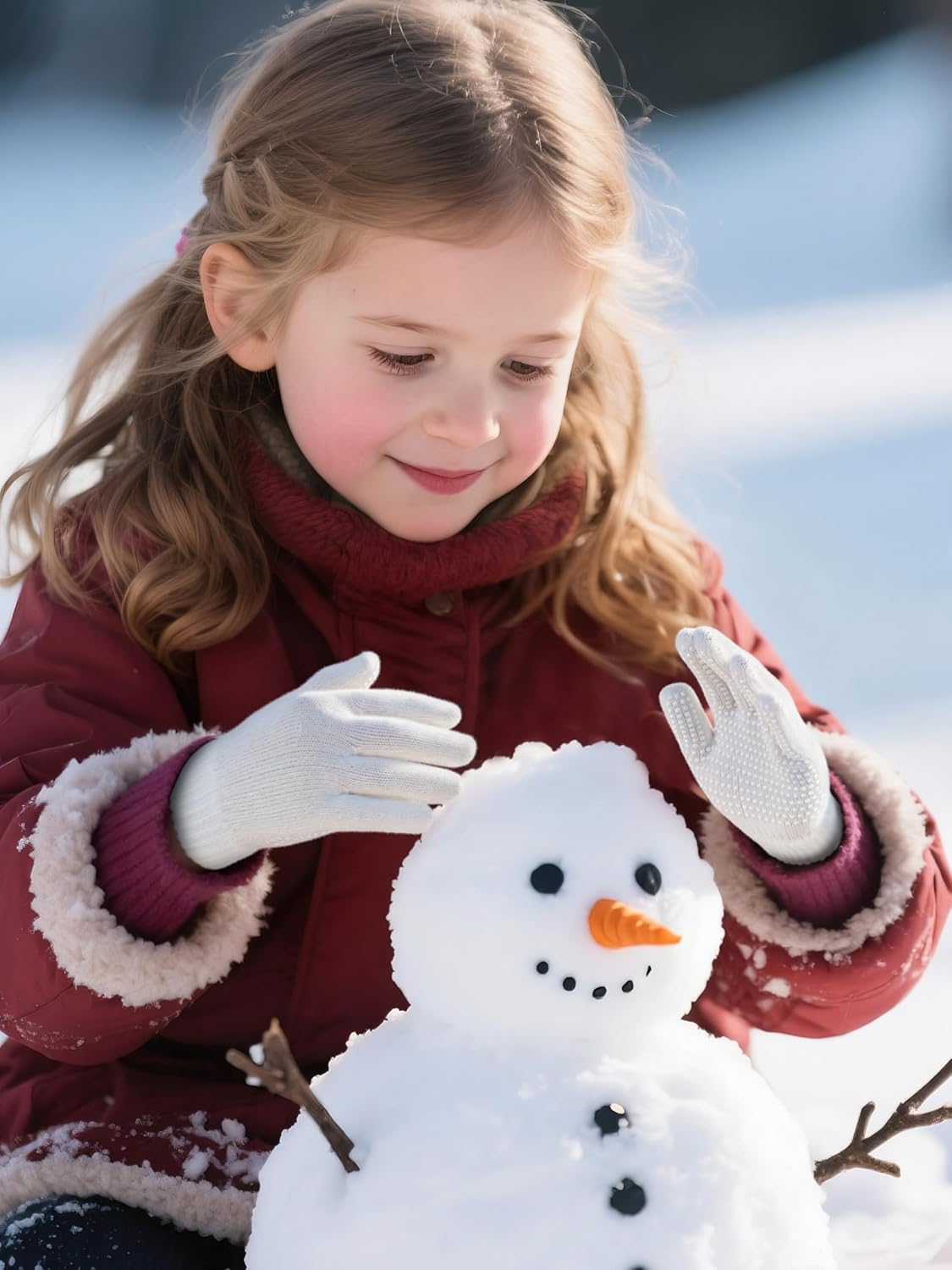 Cooraby 12 Pairs Kids Non-Skid Winter Gloves Stretch Knit Magic Gloves for Boys Girls - Image 6