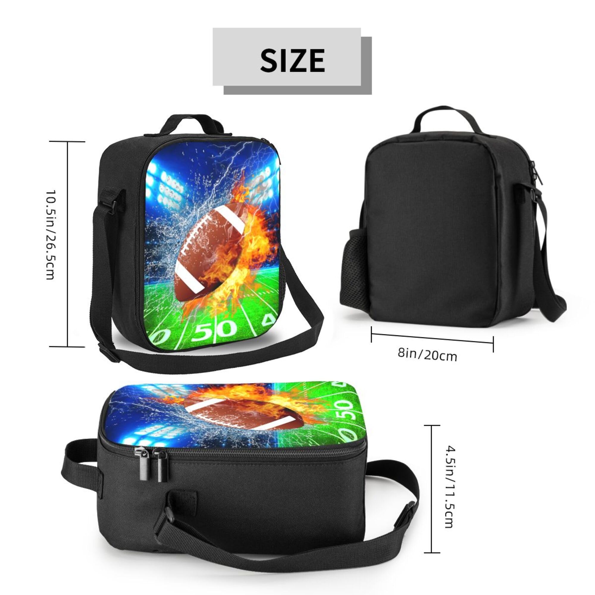Gaakvrr Football Lunch Bag Insulated - Image 2