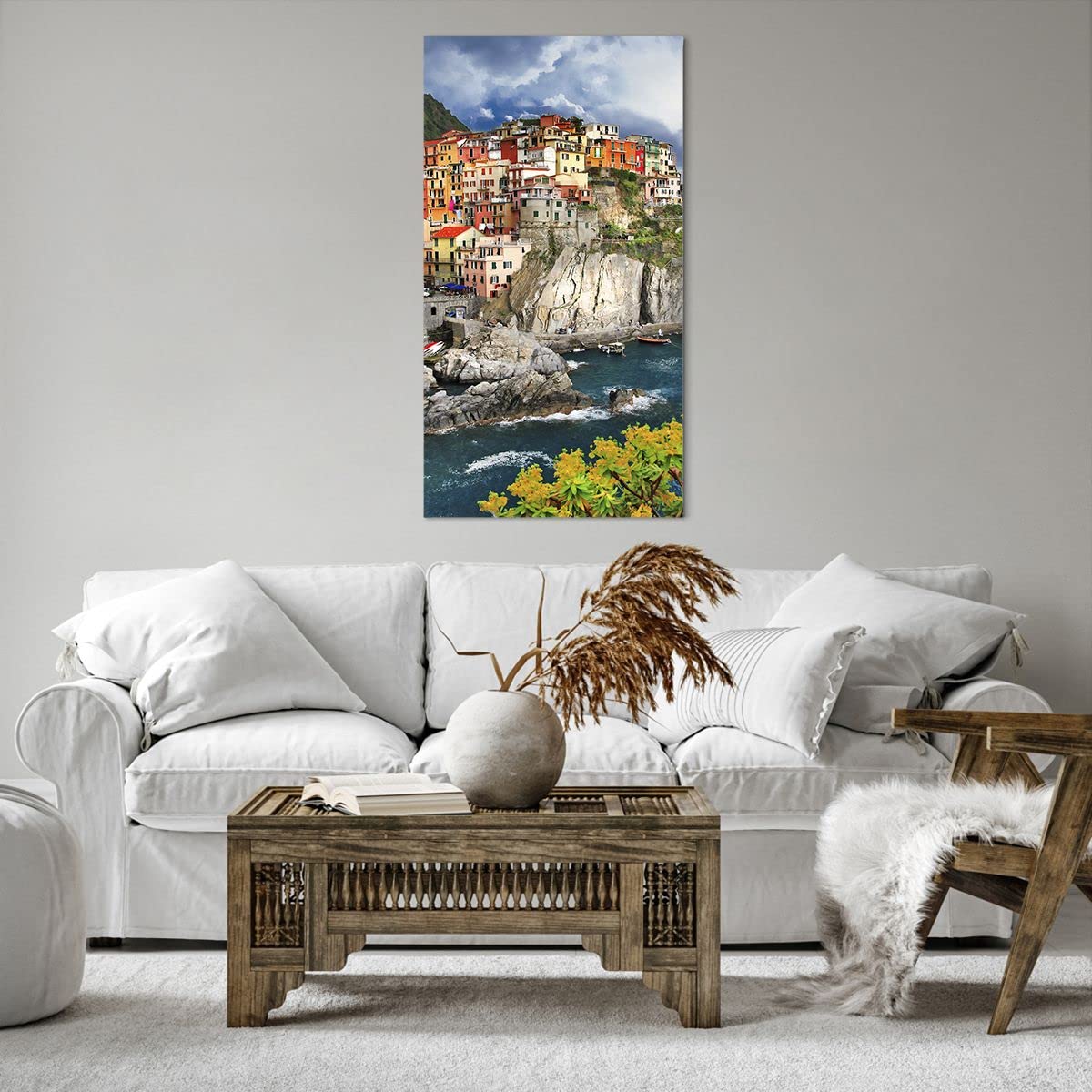 Quadro su Vetro Verticale 50x70cm Stampe da Parete Barca A