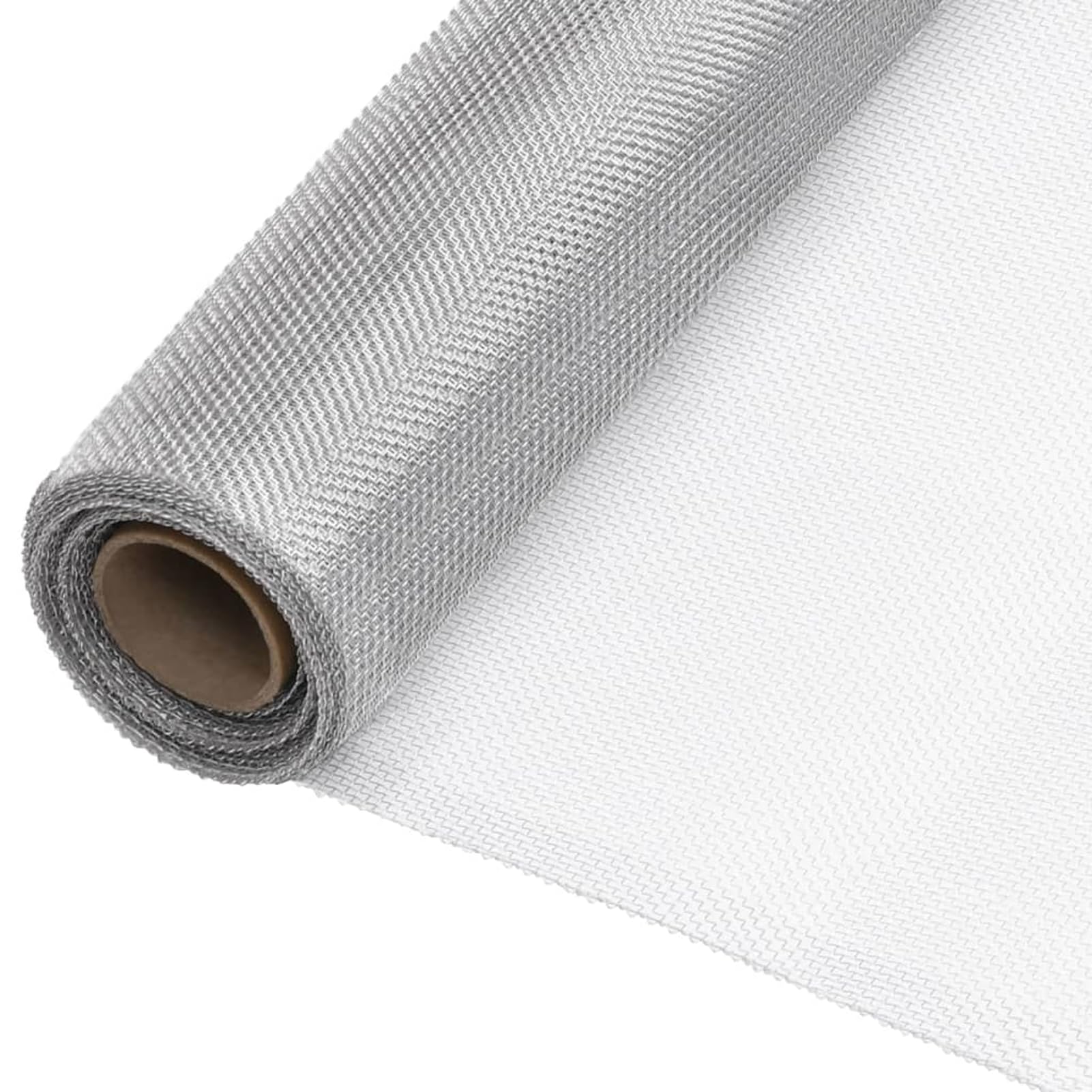 Homgoday Aluminium Fliegengitter 112x1000 cm Silber, Insektenschutz Netz für Türen und Fenster, rostbeständig, zuschneidbar, für Vogelkäfige und Heimwerker 150853
