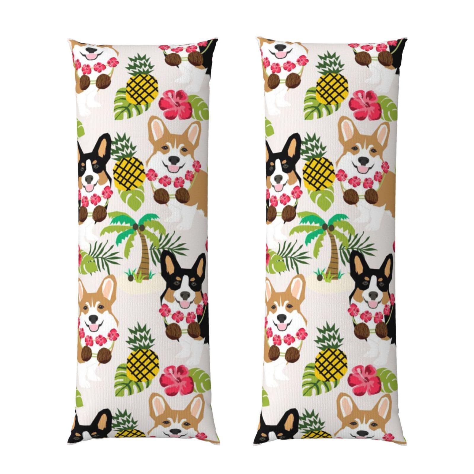 Taie d'oreiller corgi tropical 50,8x152,4 cm pour sublimer votre lit