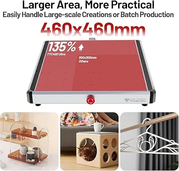 Twotrees TTC450 Ultra CNC Router Desktop CNC Router 465x465mm Large Work Area, 500W Spindle 3.5-inch Touch Screen, All-Metal 3-Axis Engraving Machine for Wood, Acrylic, MDF, Aluminum, Plastic