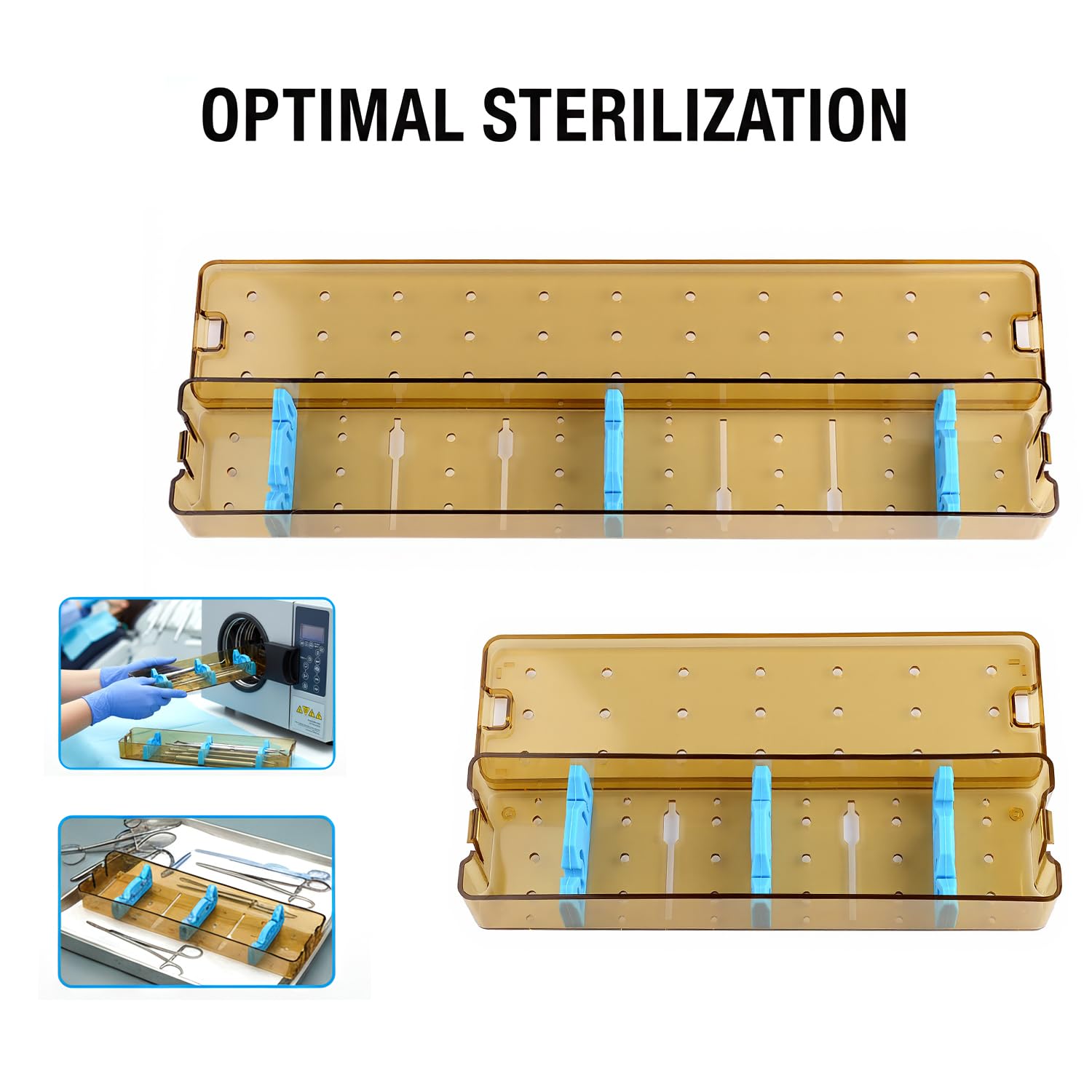 Scatola di sterilizzazione dell'endoscopio del silicone dell'autoclave 2 insiemi PPSU scatola di plastica di disinfezione per strumenti strumento