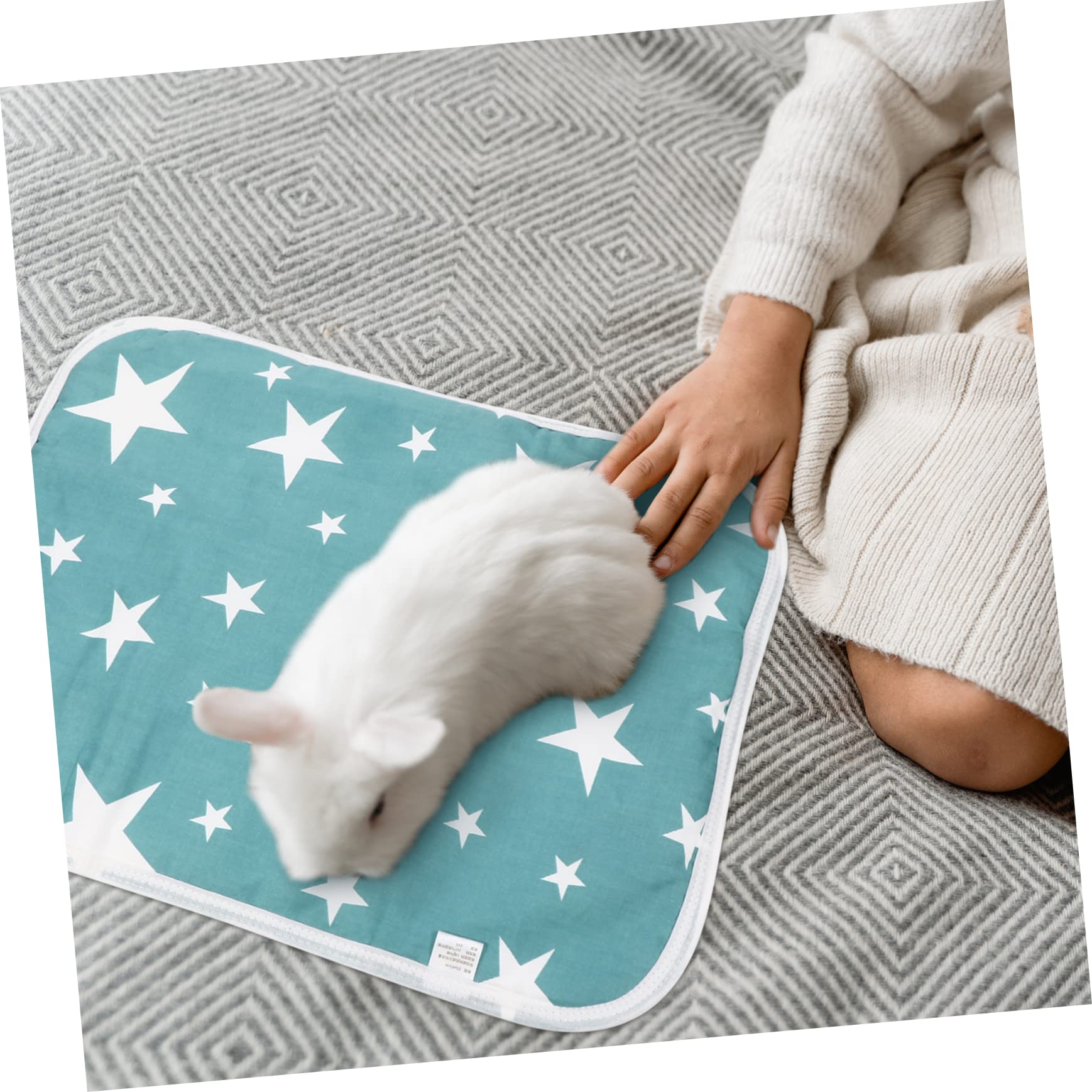 SUPVOX 6pezzi Tappetini Lavabili per Accessori per Gabbiette Animali Comodi Tappetini per Addestramento Assorbenti e Riutilizzabili per Criceti e Conigli