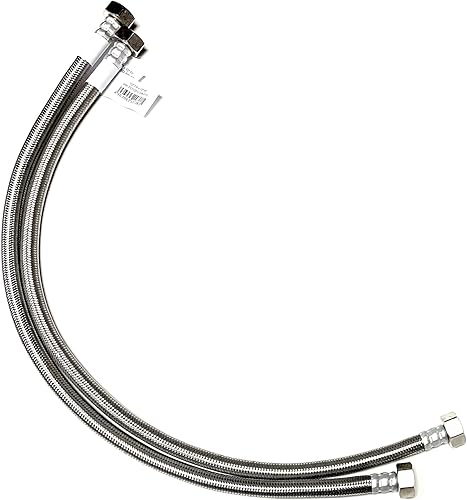 Miniatura 8 de Línea de conector de suministro de agua para inodoro, acero inoxidable trenzado, línea de suministro de inodoro, rosca de tubo de hierro hembra de