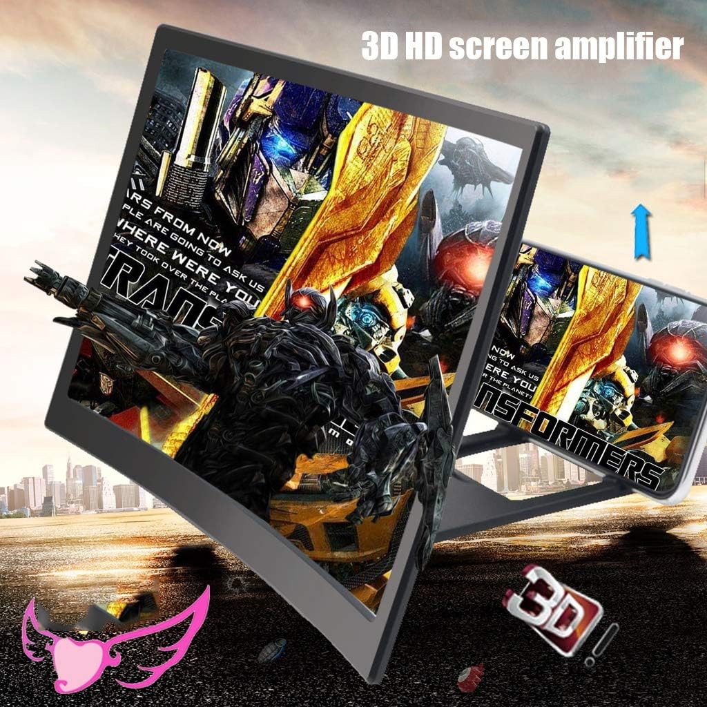16in HD Foldable Universal Screen Amplifier, Curved Magnifier Projector Stand, 3D Curved Mobile Phone Screen Enlarger, Suitable for Video Movies (Color : Ordinary, Size : 16in)