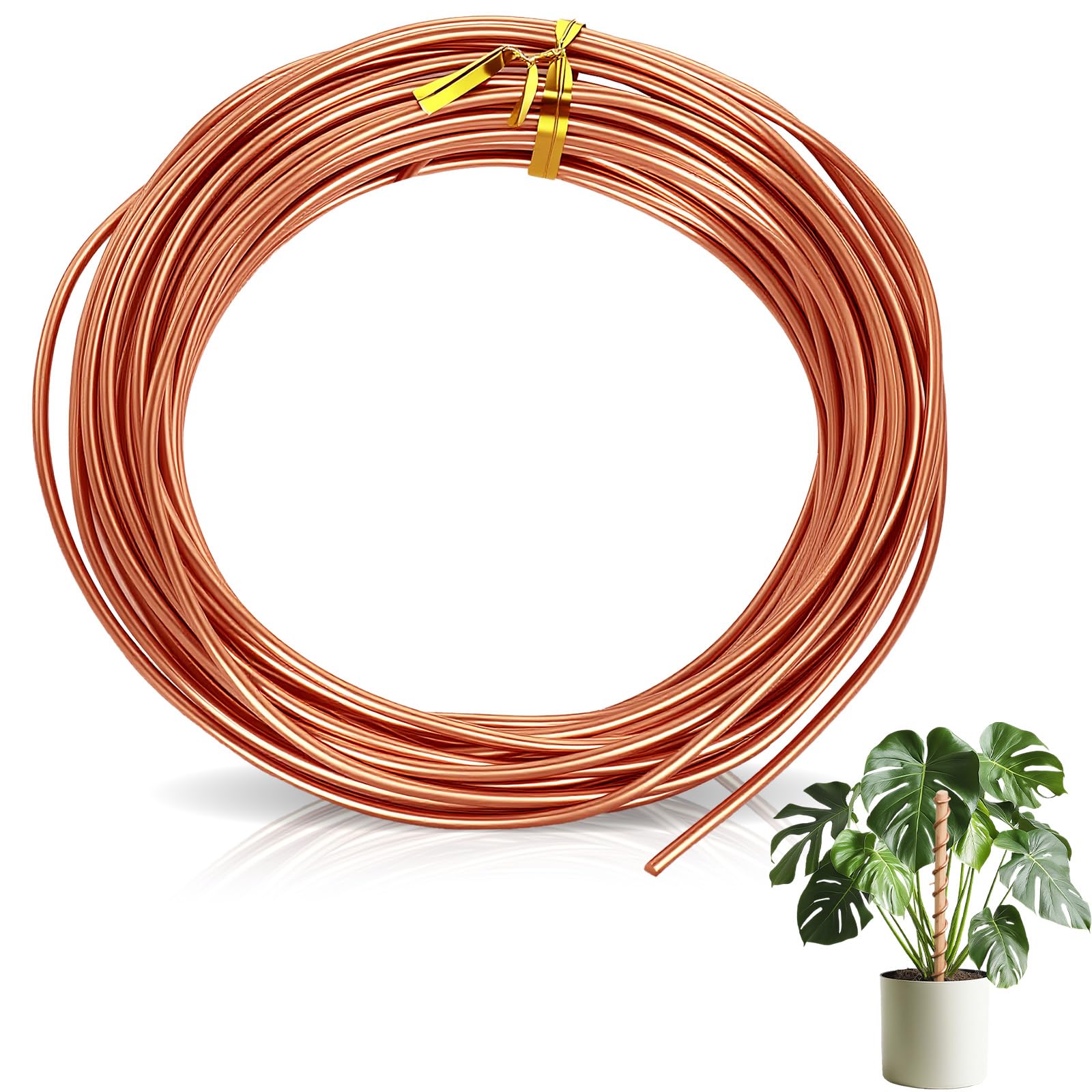 Fil de Cuivre Pur AFEPHE Ø2mm, 10M - Bobine de Fil de Cuivre T2 Émaillé pour Bricolage, Électronique et Jardinage Anti-limaces