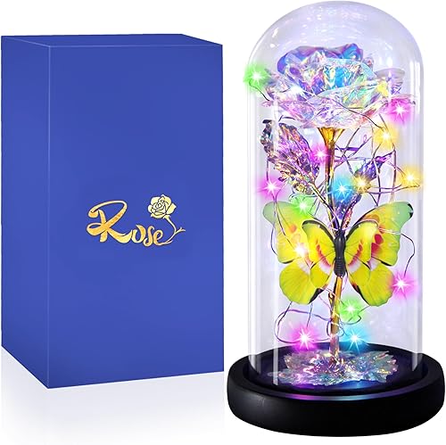 Regalos de cumpleaños con diseño de mariposas y rosas, regalos de cumpleaños para mujer, aniversario, San Valentín, día de la madre, Navidad, Acción