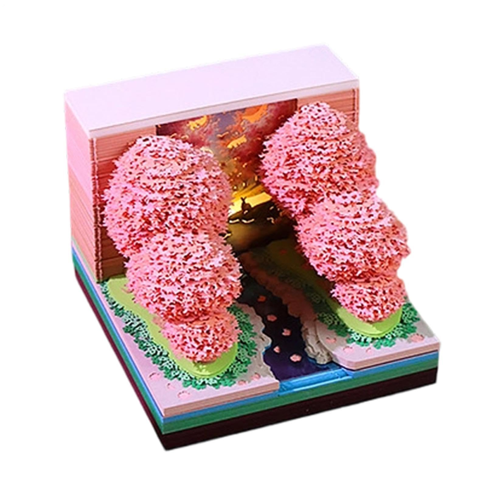 Calendario 3D 2027 Decorazione Da Scrivania A Forma Di Albero Con Luce LED | Calendario da scrivania con fogli staccabili Per Freelance Insegnanti Donne Uomini Compleanno Ferie Ufficio Casa Comodi