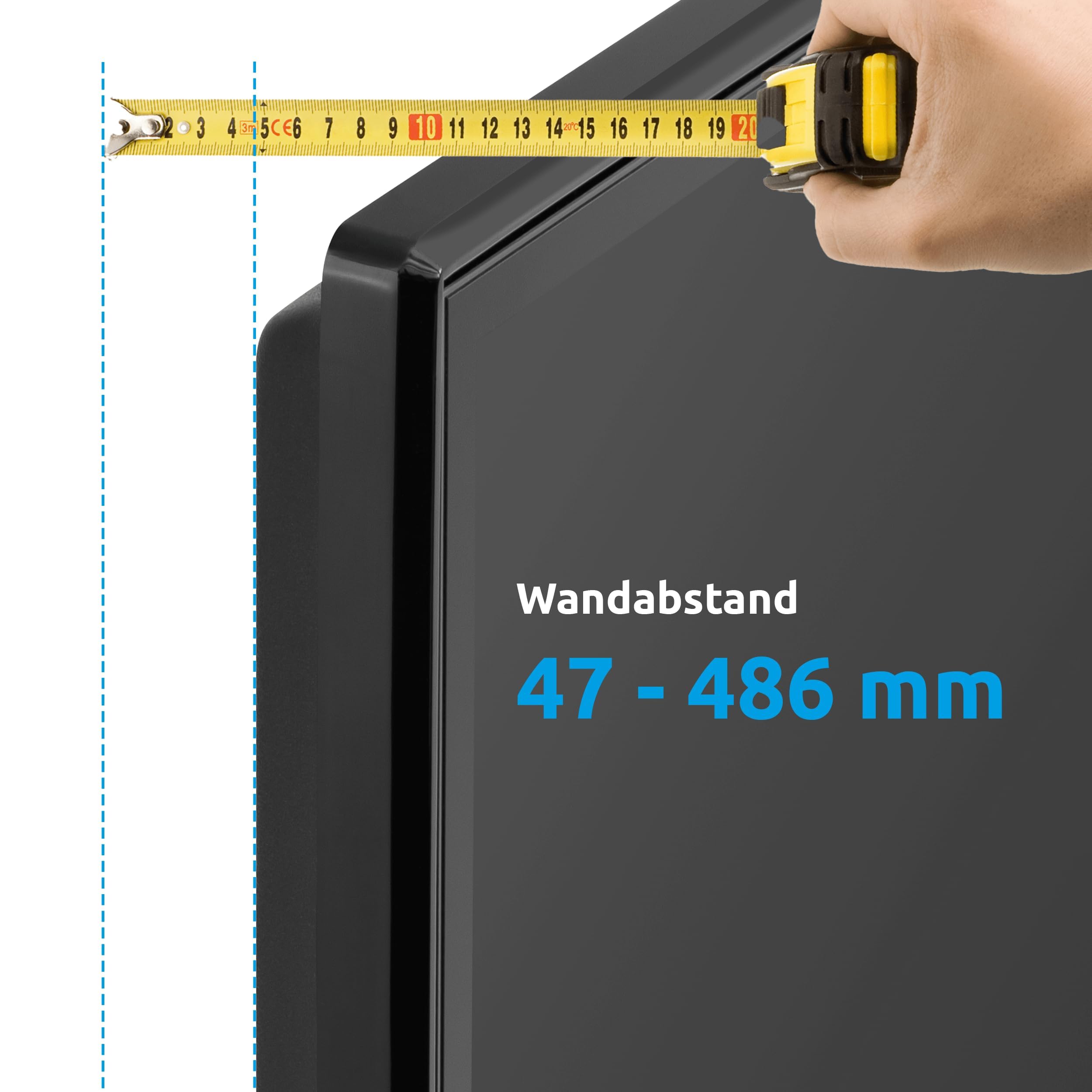 TechniSat 2020/2761 - Soporte de pared para pantalla plana (45 kg, 66 cm (26"), 139,7 cm (55"), 100 x 100 mm, 400 x 400 mm, Negro)
