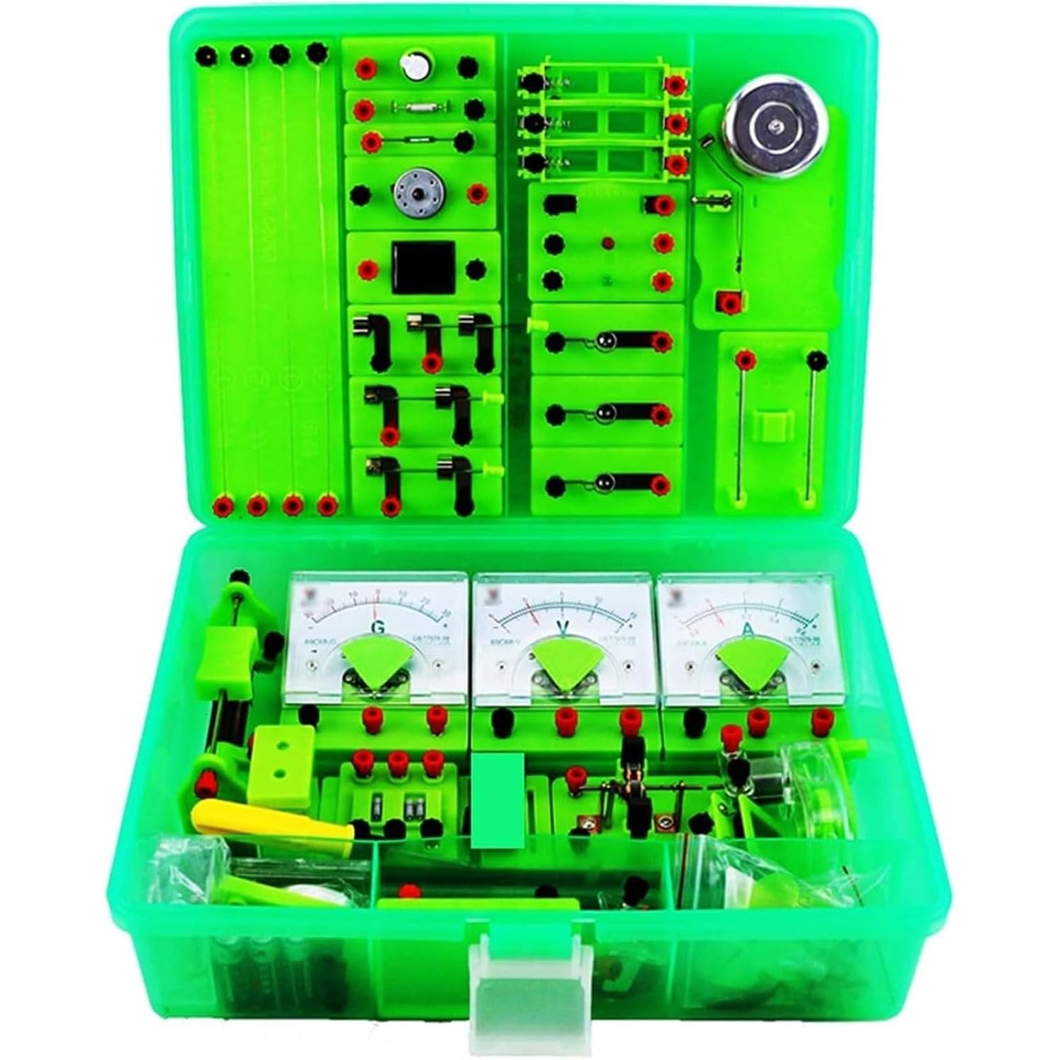 Kit for esperimenti sull'elettromagnetismo Fisico, Set di circuiti a Lampadina, Serie e Modello di Motore a energia Solare for la misurazione della Corrente