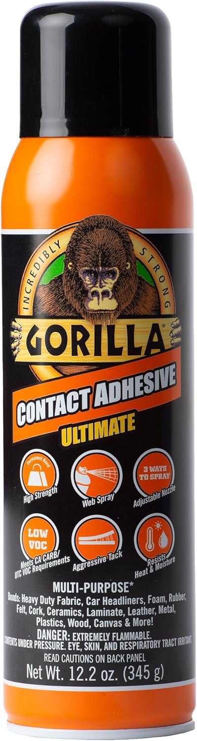 Gorilla 109852 Ultimate Contact Adhesive, 12.2 oz. Spray - Quantity 6