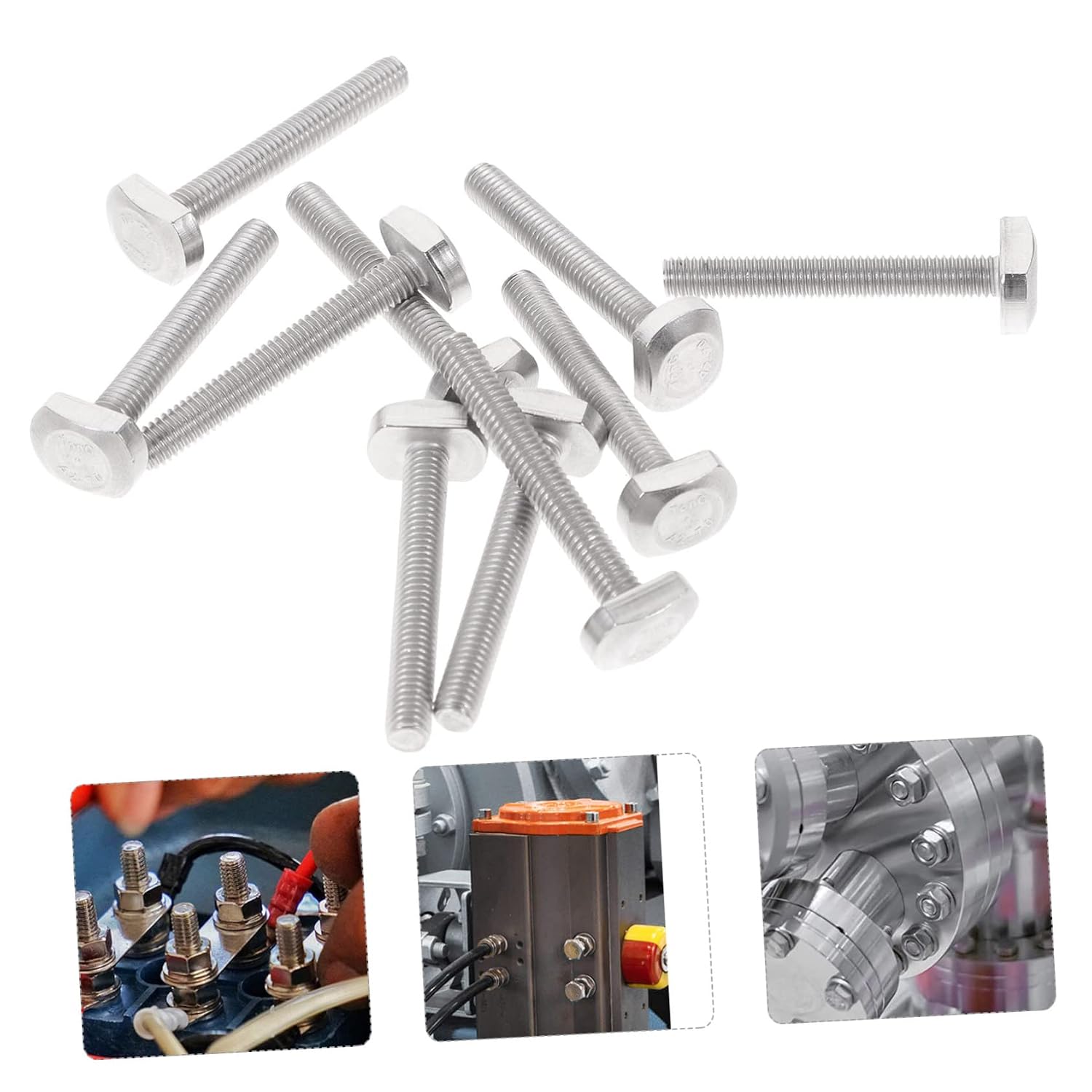 10pcs M6x45 Stainless Steel T Slot Bolts for Woodworking