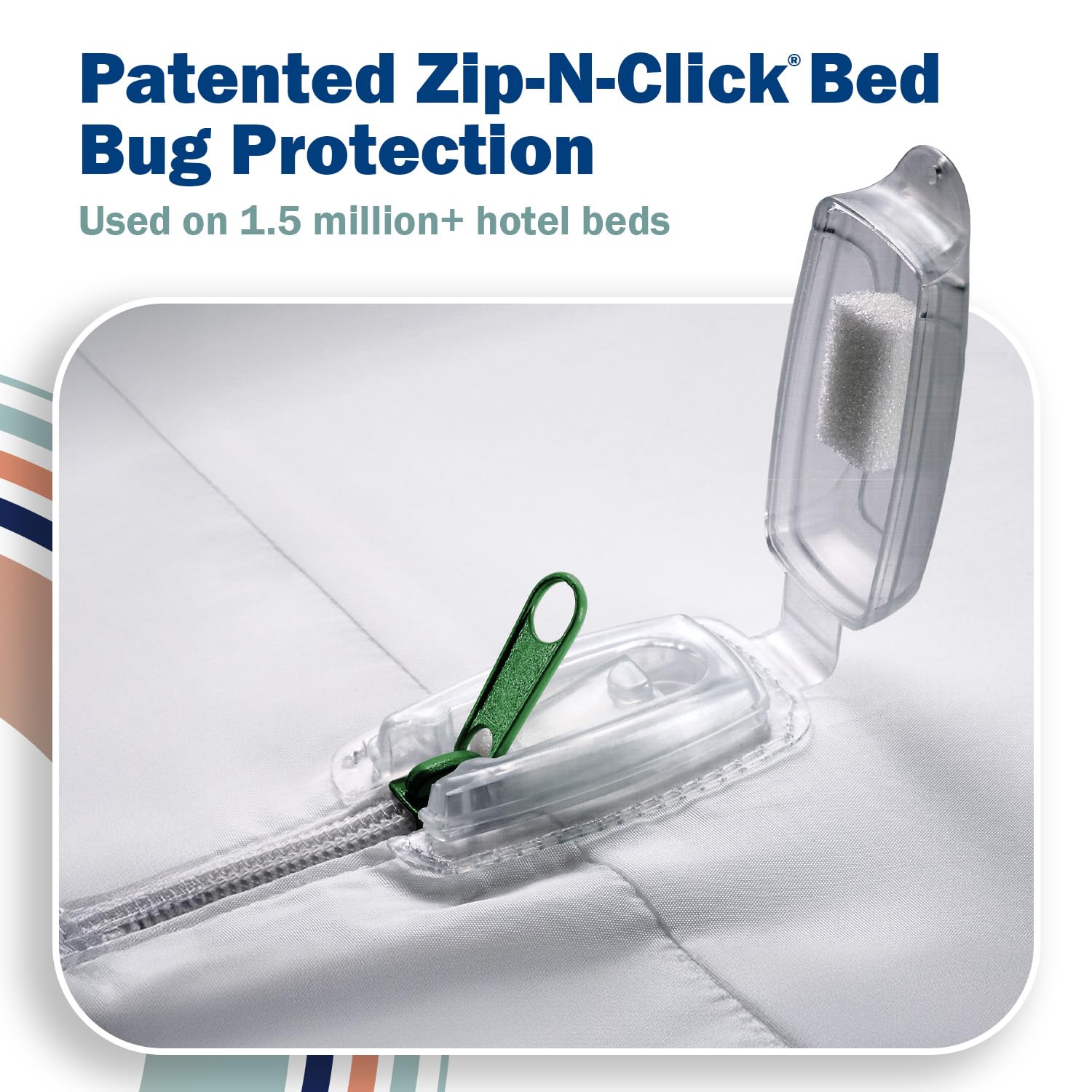 CleanRest Pro Boxspring-Abdeckung – Ultimativer Schutz gegen Allergene, Hausstaubmilben und mehr – wasserabweisend, MicronOne Allergenbarriere, Zip-N-Click (Queen)