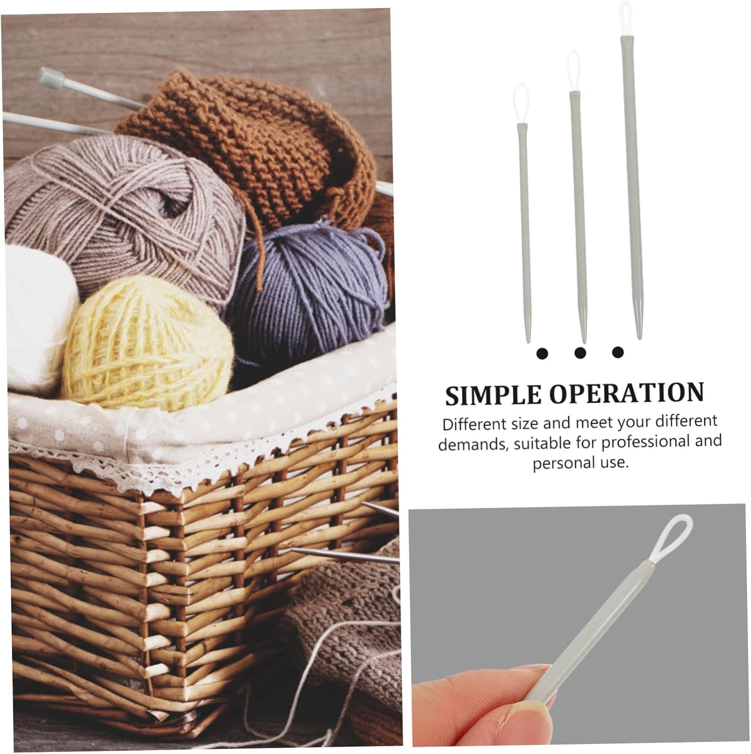 Lurrose 24pcs Eye Blunt Needles for Easy Yarn Threading Embroidery and Tapestry Needles for Knitting Crafts and Projects