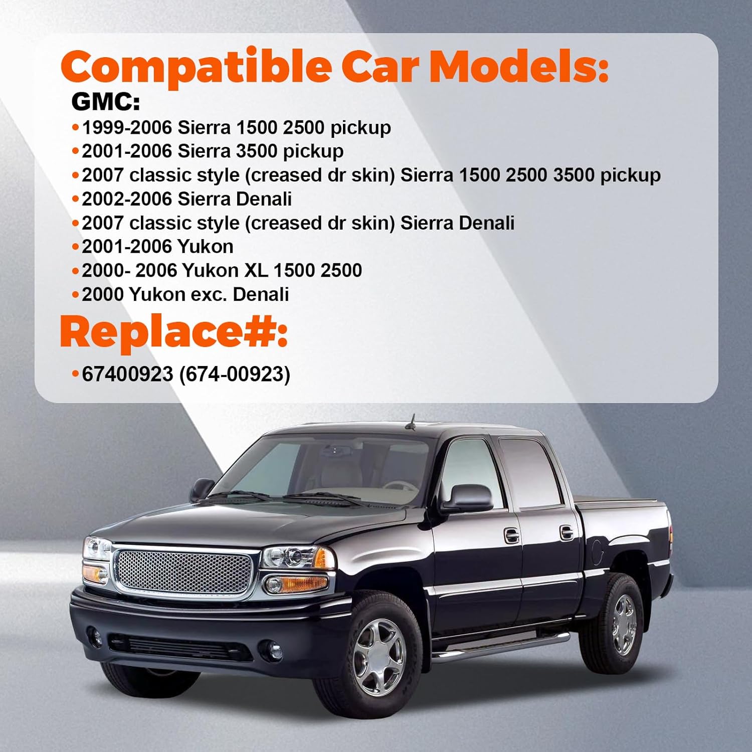 Dual Speed Electric Fan Control Wiring Harness Kit 67400923 (674-00923) Compatible with Silverado Avalanche Suburban Tahoe Sierra Yukon