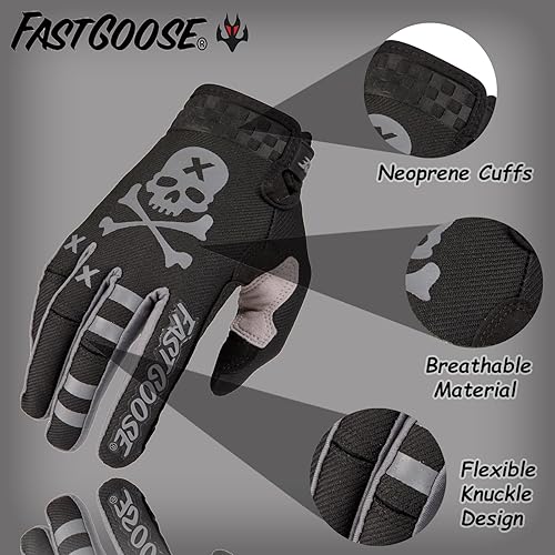 Miniatura 2 de Guantes para Motocicleta y Moto de Tierra - Guantes para Motocross, Moto y ATV para Carreras Todo Terreno, Deportes de Ciclismo
