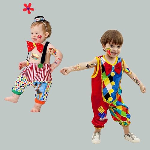 Miniatura 2 de 58 piezas de tatuajes temporales de fiesta de circo, suministros de decoración de fiesta de cumpleaños de circo, regalos de carnaval, animales de