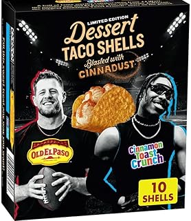 Old El Paso Stand N Stuff Cinnamon Toast Crunch Dessert Taco Shells, 1 Box of 10 Count, 5.4 oz Limited Edition