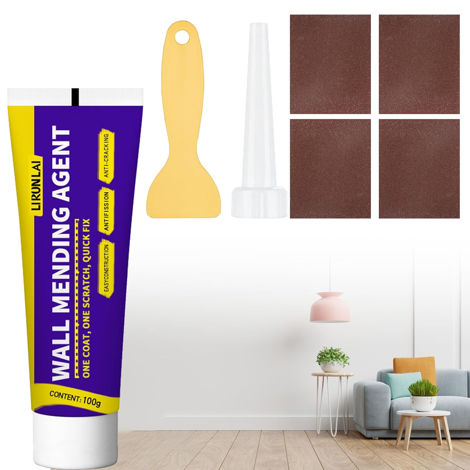 Ganbaro Wall Repair Cream, Wall Repair Kit, Wall Patch Repair Kit, Wall