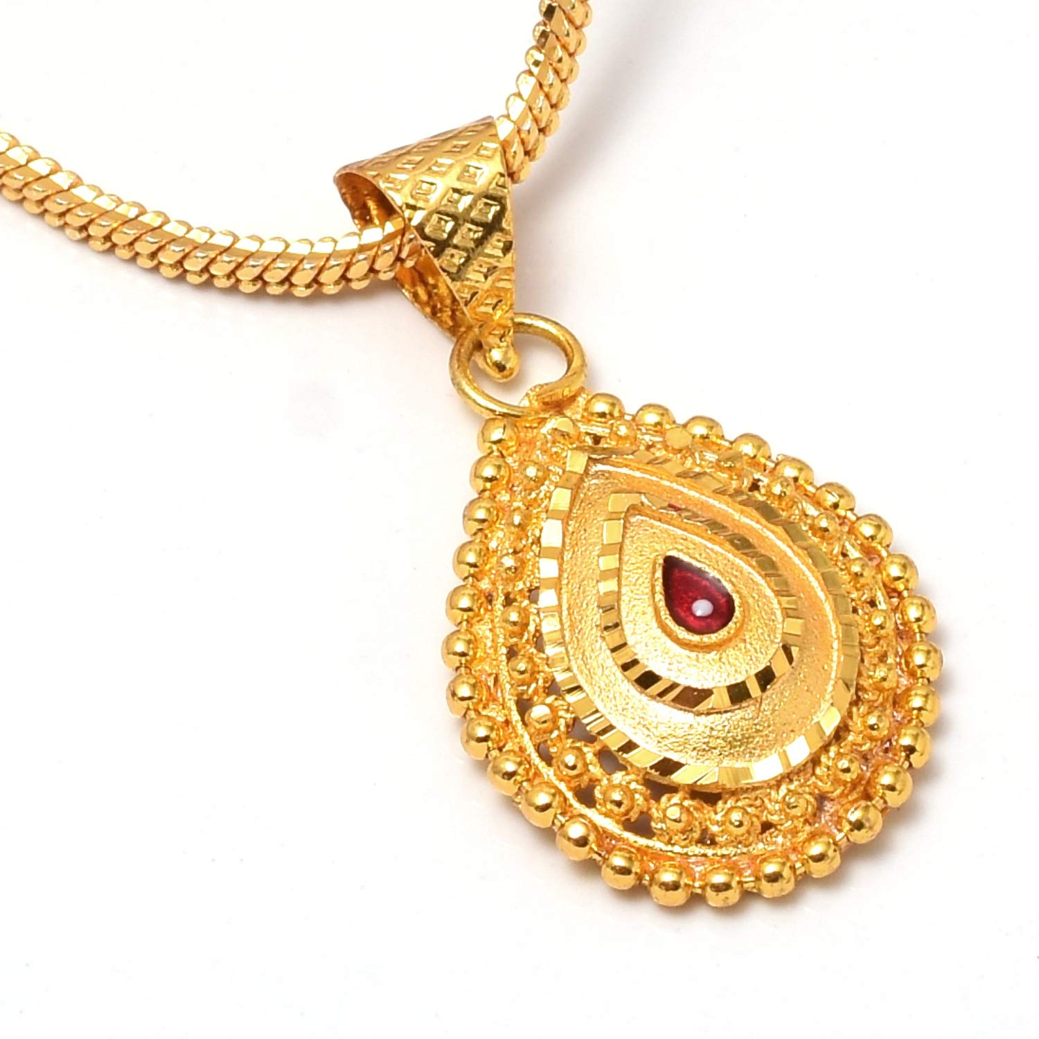 JewarHaat Pendant Meena Work Locket Chain Gold Plated Jewelry for Women, Girls, Unisex (B0B86FKH6H) Amazon Price History, Amazon Price Tracker
