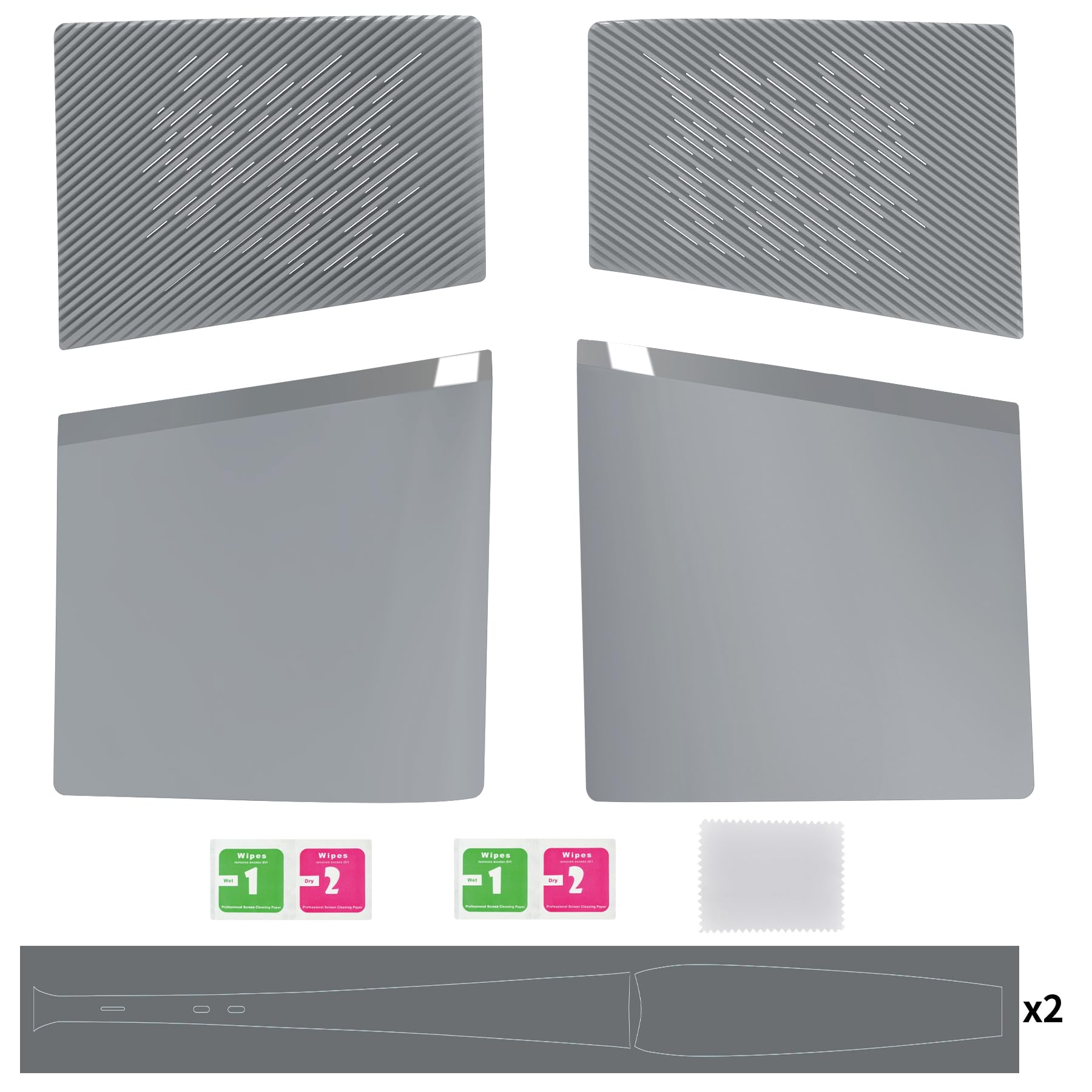 eXtremeRate eXcover Carcasa Superior e Inferior de Repuesto Compatible con ps5 Slim Edición Digital, Paneles Laterales y Tapa Trasera con Ventilación para ps5 Slim Digital Consola - New Hope Gray