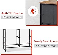 Vista 7 de WLIVE 6 Drawer Dresser for Bedroom, Fabric Double Dresser, Storage Tower with Fabric Bins, Chest of Drawers for Closet, Living Room, Hallway, Rustic