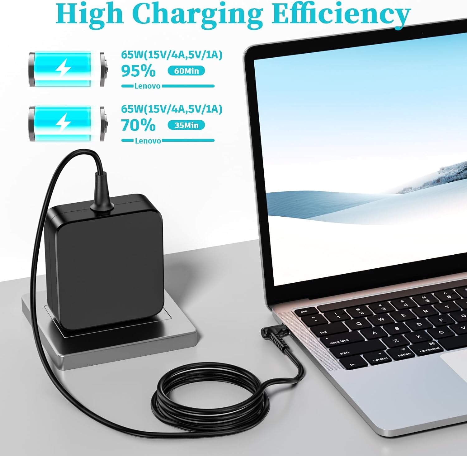 65W 45W Laptop Charger Compatible with Lenovo IdeaPad 3 1 1i 5 Slim 3 110 110s 310 320 320S 330 330s S340 S145 S540, Flex 5 4 6 1470 1480 Chromebook N22 N23 N42 AC Adapter Power Supply Cord - Image 7