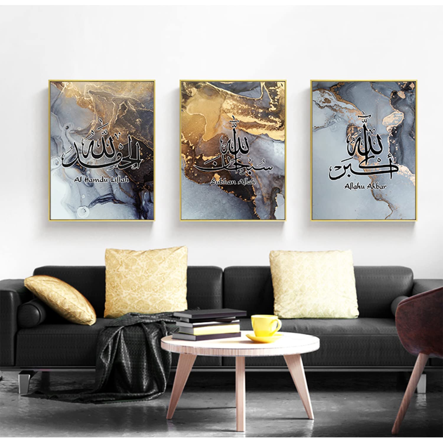 JNAOZI Canvas Abstract Luxury Fluid Art, Islamic Canvas Painting, Canvas Pictures in Various Formats - Image 2