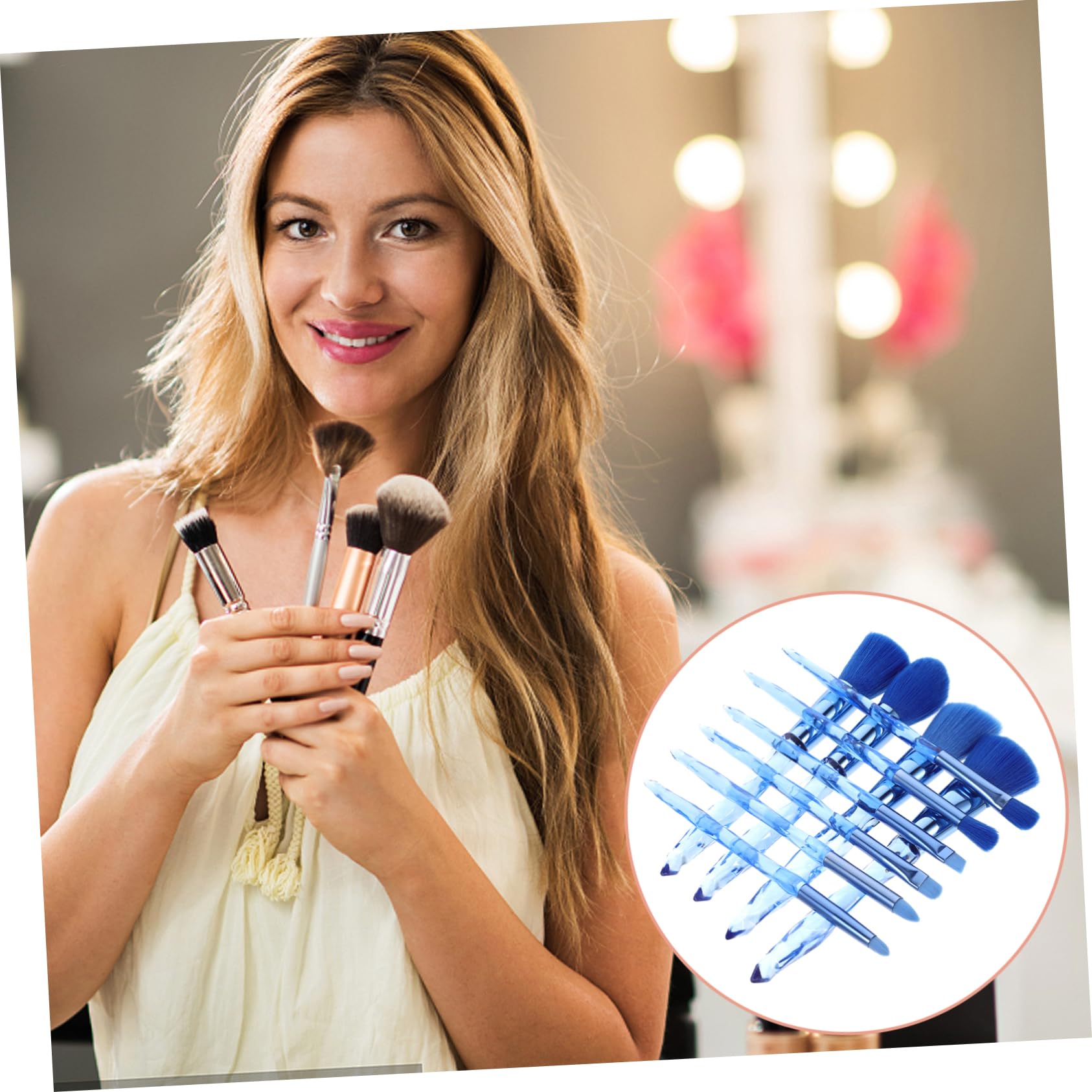 FRCOLOR 30stücke Teiliges Makeup Pinselset Mit Transparentem Kristallgriff Professionelle Schminkpinsel Für Foundation Puder Und Concealer Sanfte Borsten Für Empfindliche Haut Perfektes