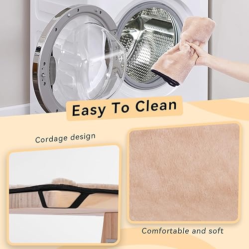 Miniatura 7 de PETSFIT Percha para ventana de gato para 2 gatos, hamaca ajustable para gatos con alfombrilla de forro polar extraíble, diseño de madera maciza