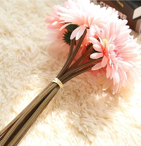 Miniatura 4 de Artfen Flor artificial de gerbera con margaritas artificiales para novia, dama de honor, 7 tallos, margaritas de seda, ramo de boda, sala de estar,
