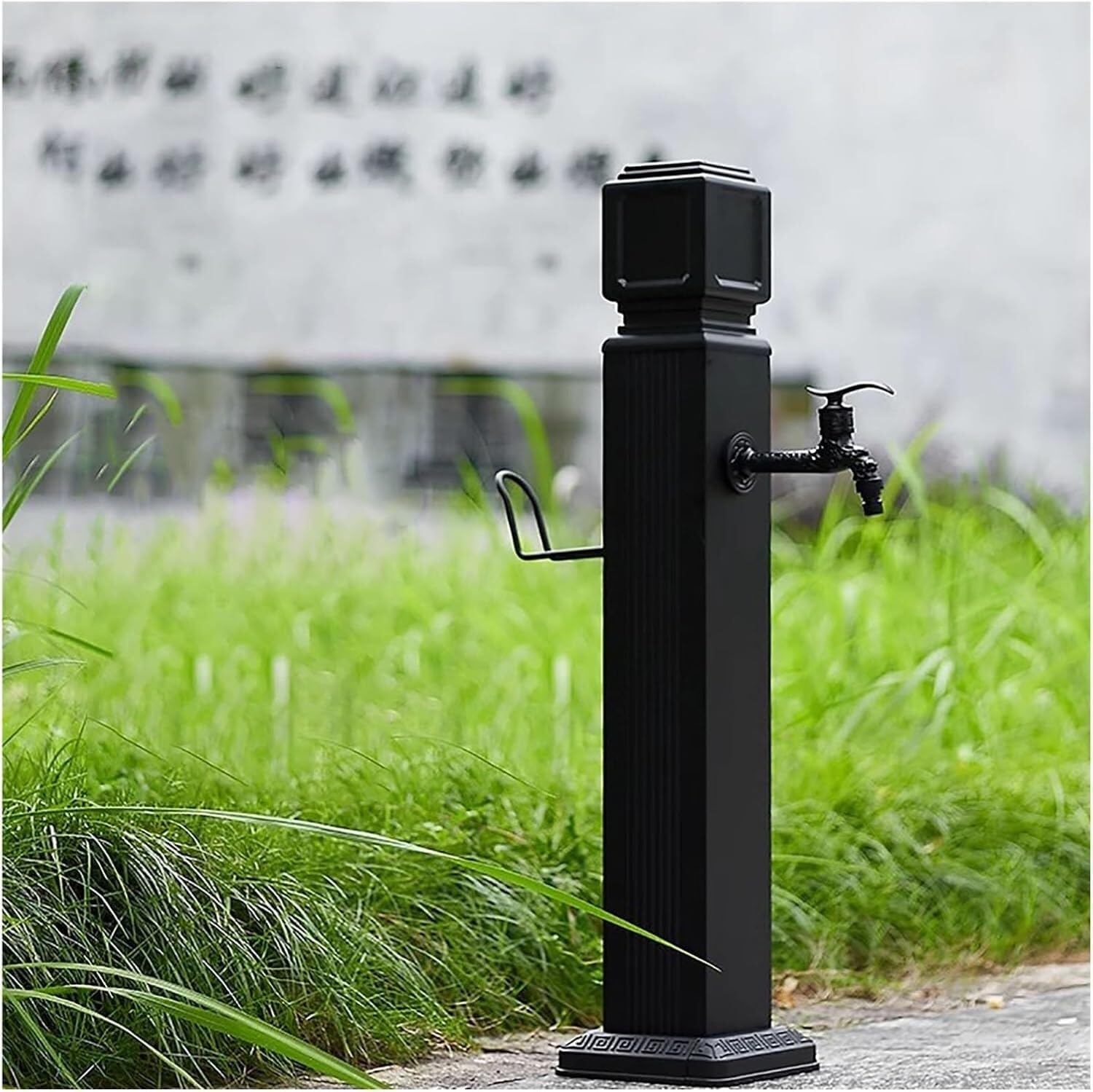 Kanduo Black1 Freestanding Garden Water Column With Faucet - Anti-Freeze 304 Stainless Steel, For Courtyard Backyard Irrigation & Washing