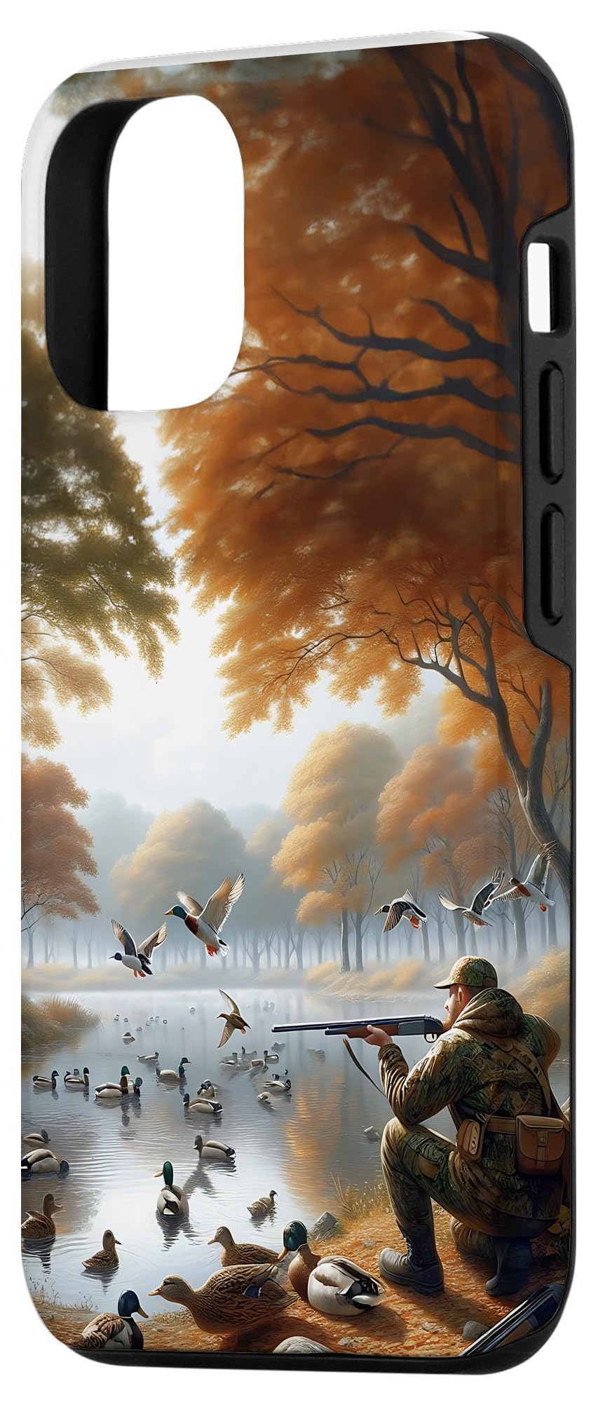 iPhone 15 Duck Hunter Men Illustration Hunting Case - Image 2