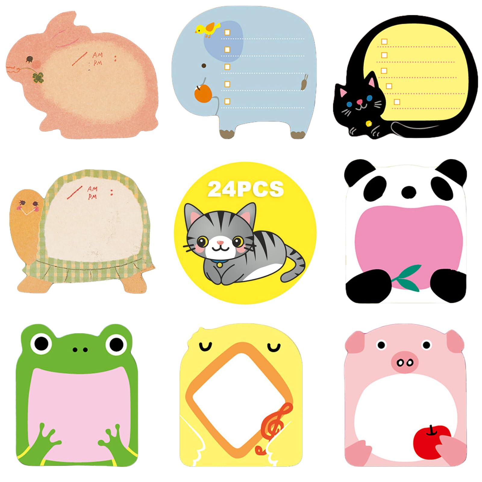 24 Mini Block Notes Per Bambini - Design Animali Colorati, Autoadesivi - Idee Regalo Per Feste - Foto 11