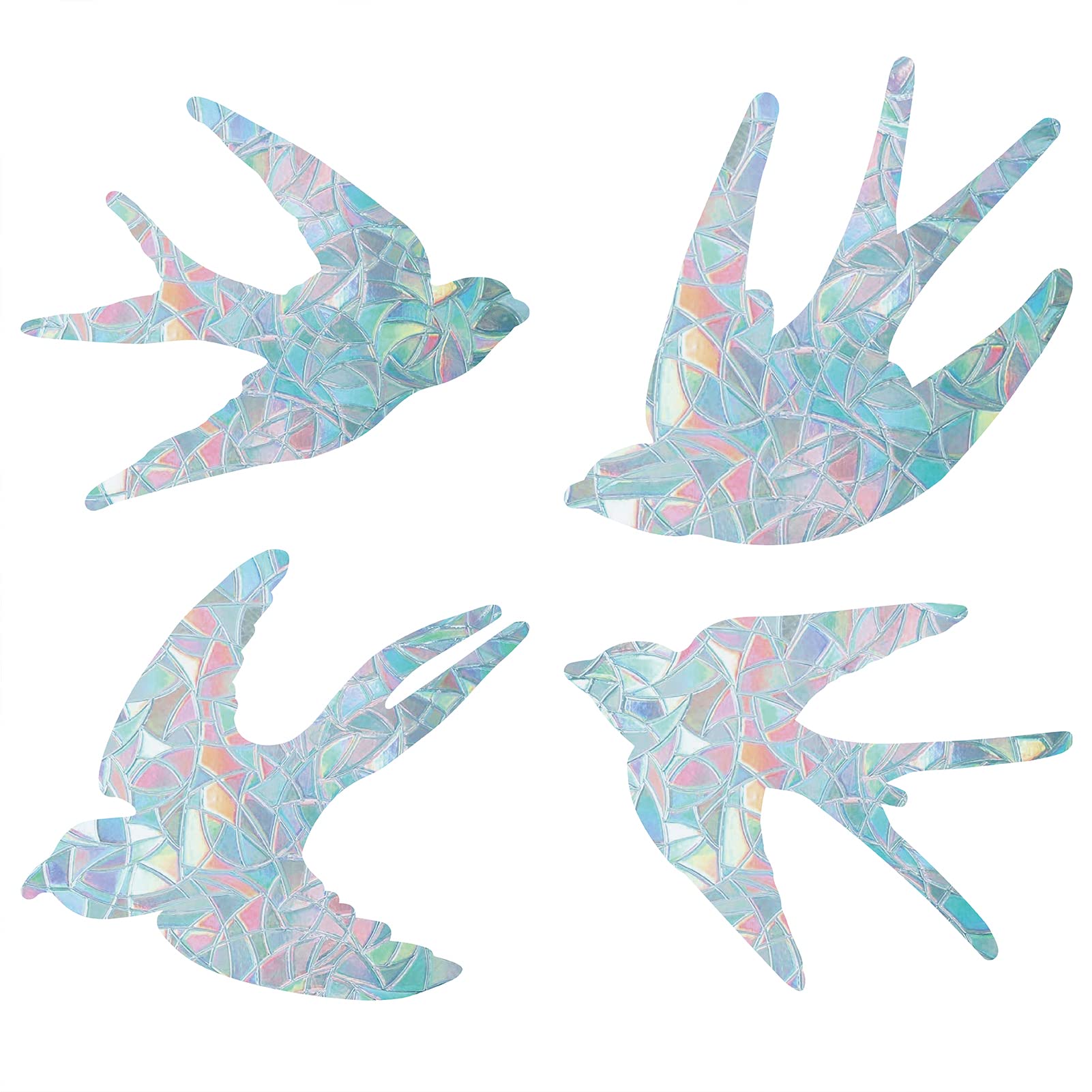 GORGECRAFT16PCS Swallow Static Window Stickers Decal Anti Collision Glass Clings Non Adhesive Vinyl Film Home Decorations Decals for Sliding Doors Windows Prevent Stop Birds Dogs Strikes