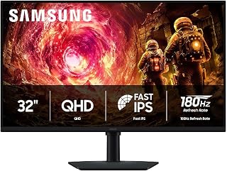 Samsung 32 Odyssey G5 QHD 180Hz Gaming Monitor with G-Sync, 1ms Response