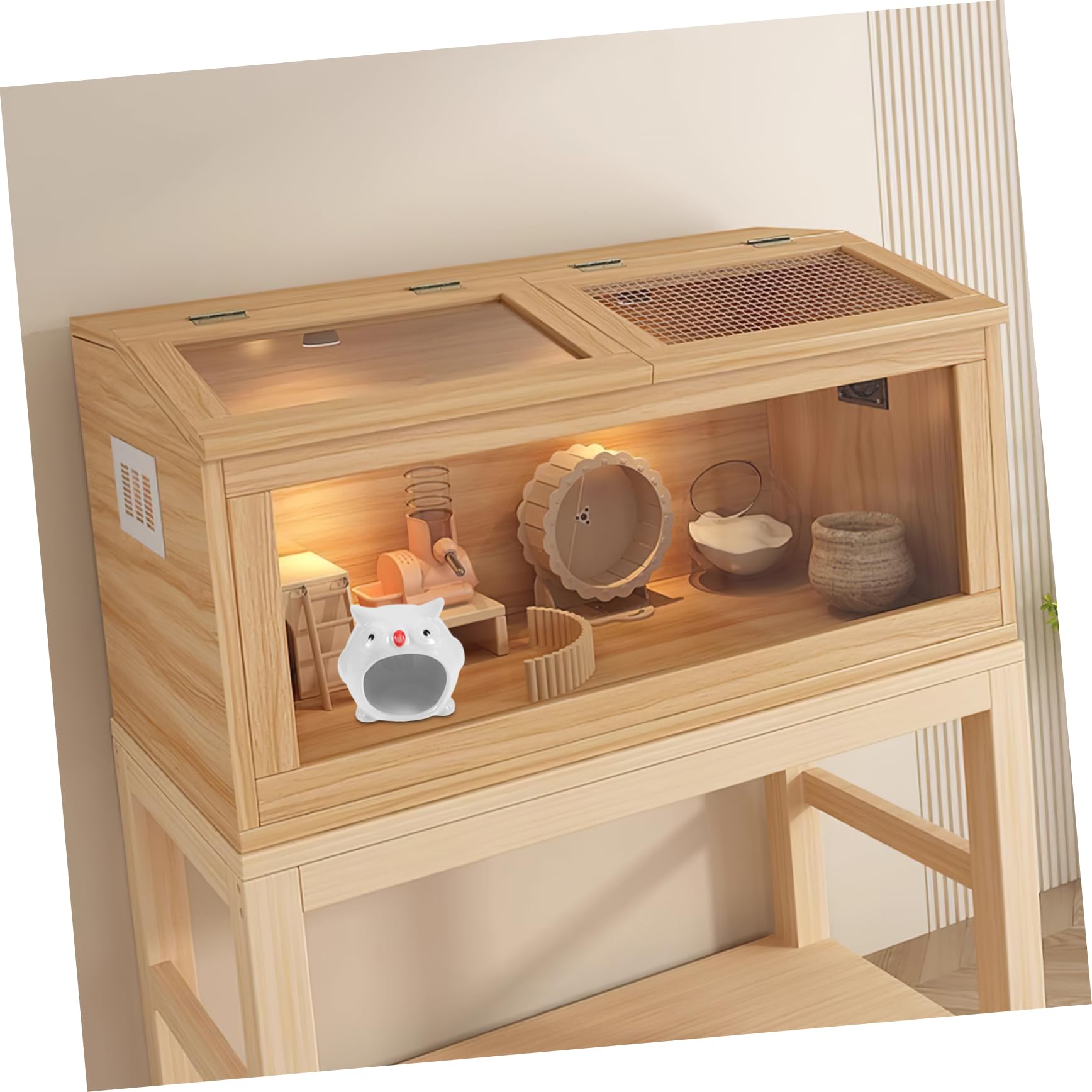 Amazon | Toddmomy セラミック製ハムスターハウス 白色 快適な休憩