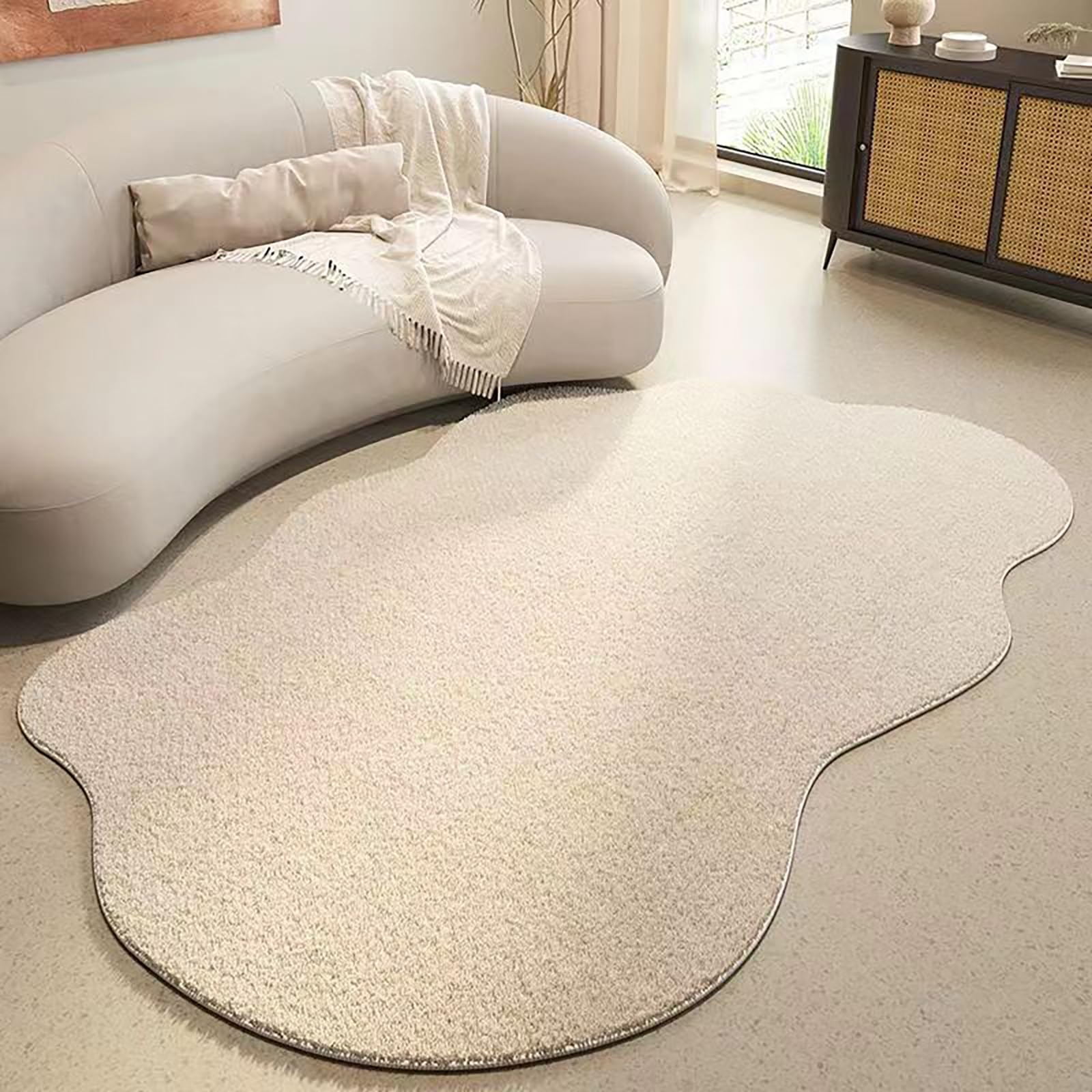 Tapis irrégulier abstrait moderne ultra doux pour un intérieur cocooning