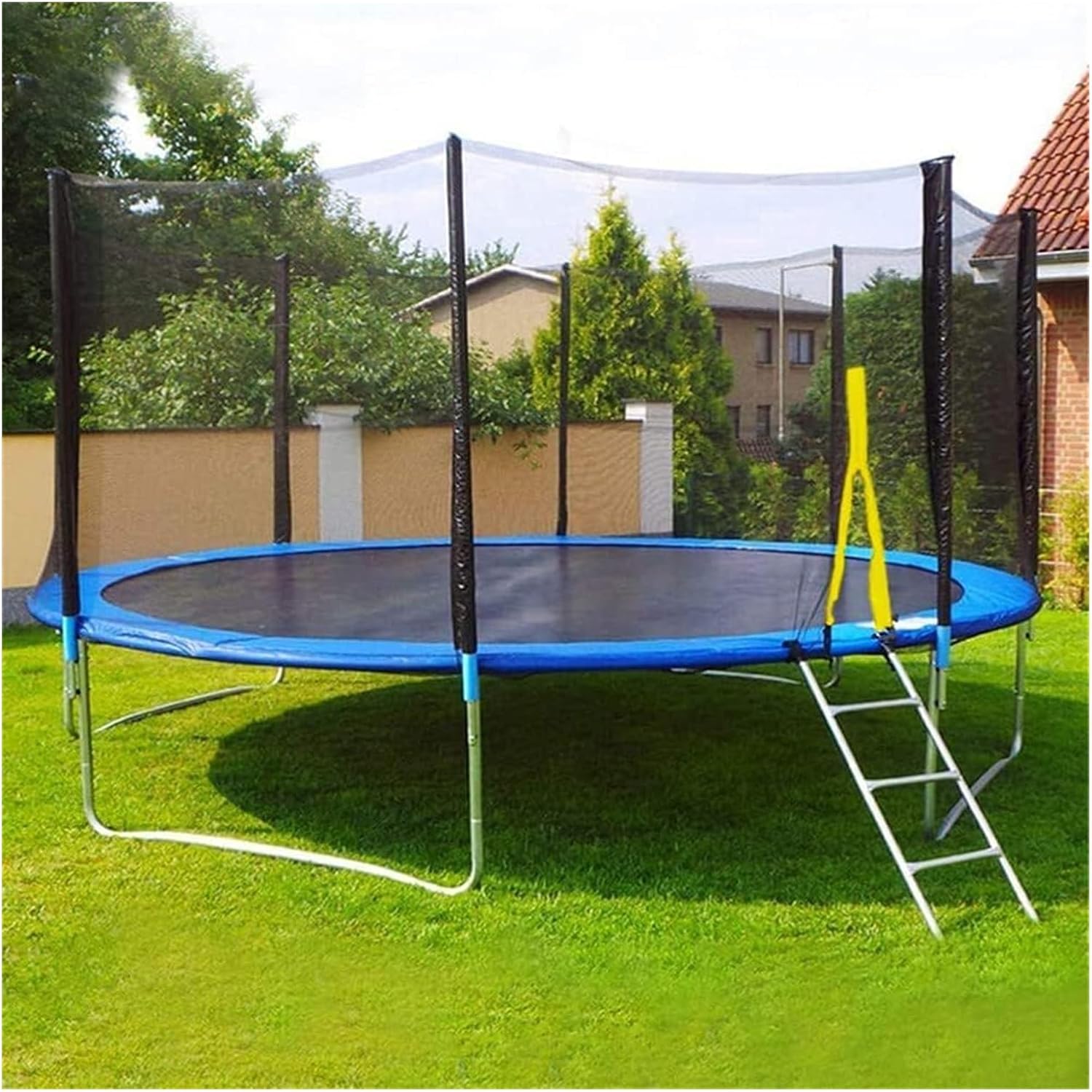 Trampoline Safety Net for 6ft 8ft 10ft 12ft 13ft 14ft 16ftRound Frame 6 8 12 Poles Trampolines, Breathable Weather Resistant Tear-Proof