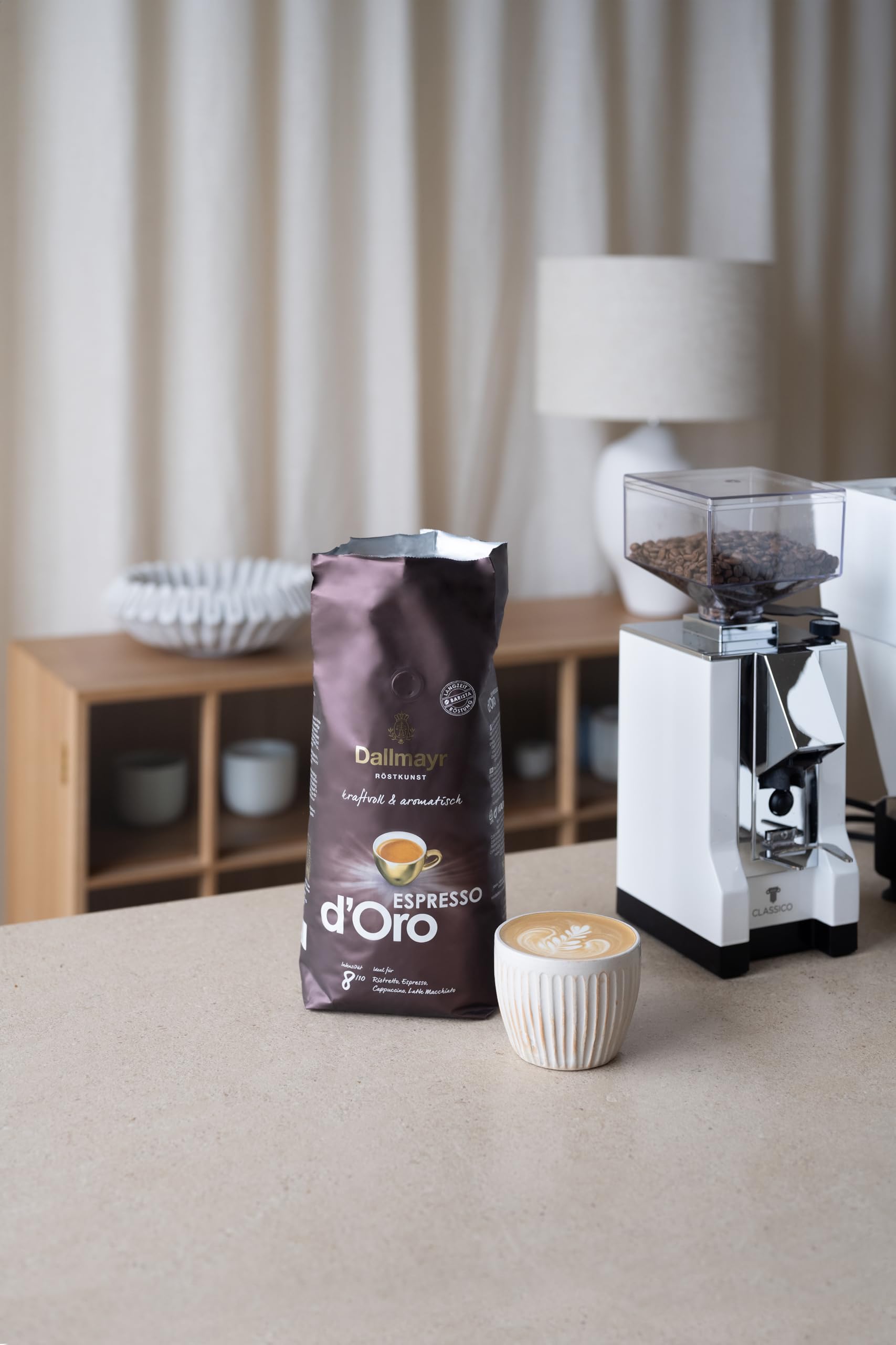 Dallmayr Espresso d Oro w ziarnach, 1 opakowanie (1 x 1000 g torebek)