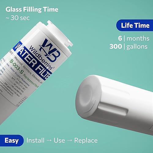 Miniatura 2 de Wildberries UKF8001 Repuesto para MAYTAG UKF8001, Filtro Whirlpool 4 EveryDrop EDR4RXD1, Mfi2570fez Msd2651heb Kitchenaid KRFC300ESS01, KENMORE