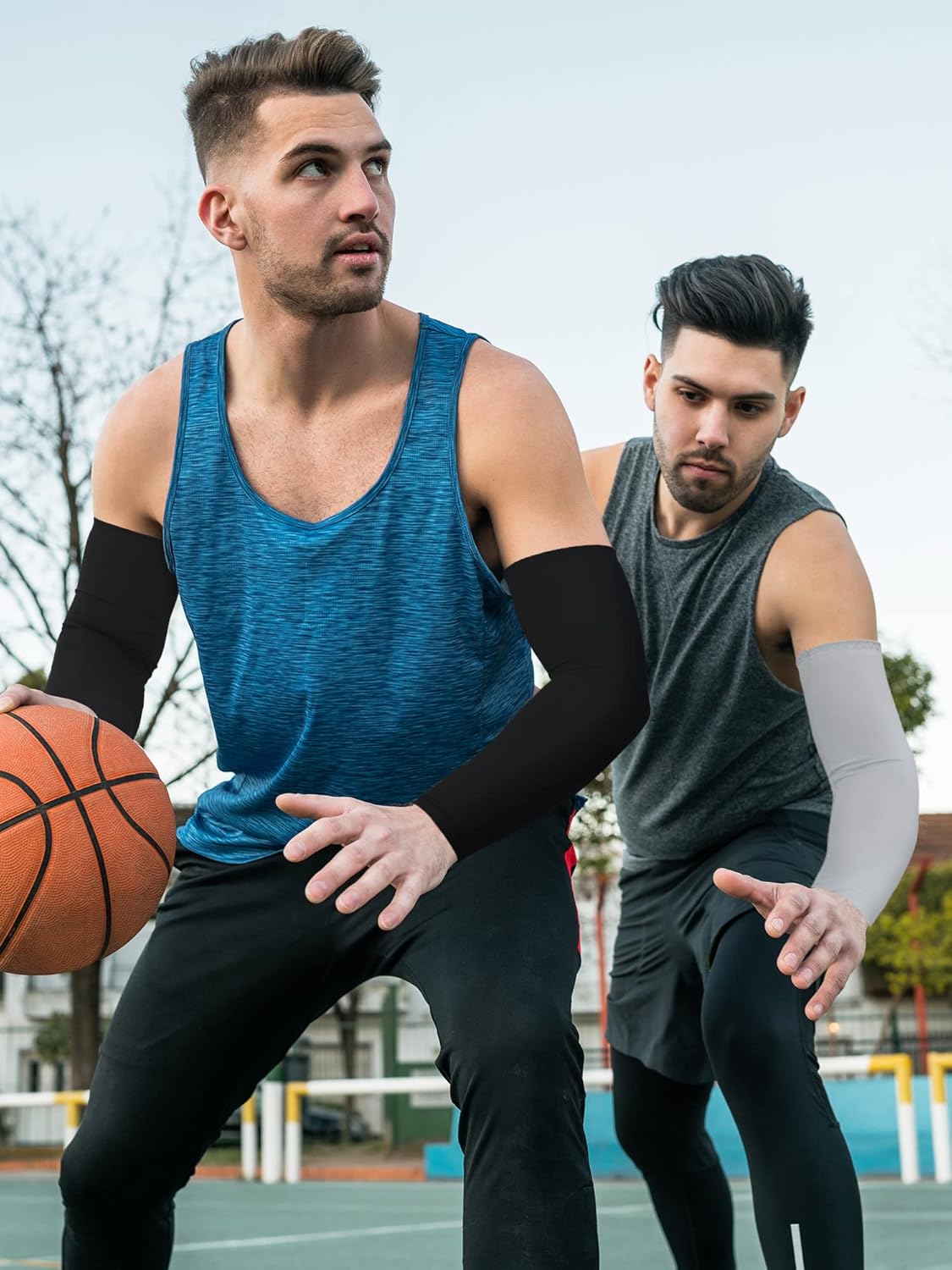 48 Pairs Summer Unisex UV Sun Protection Arm Sleeves Colored Cooling Sports Sleeves for Women Men Youth