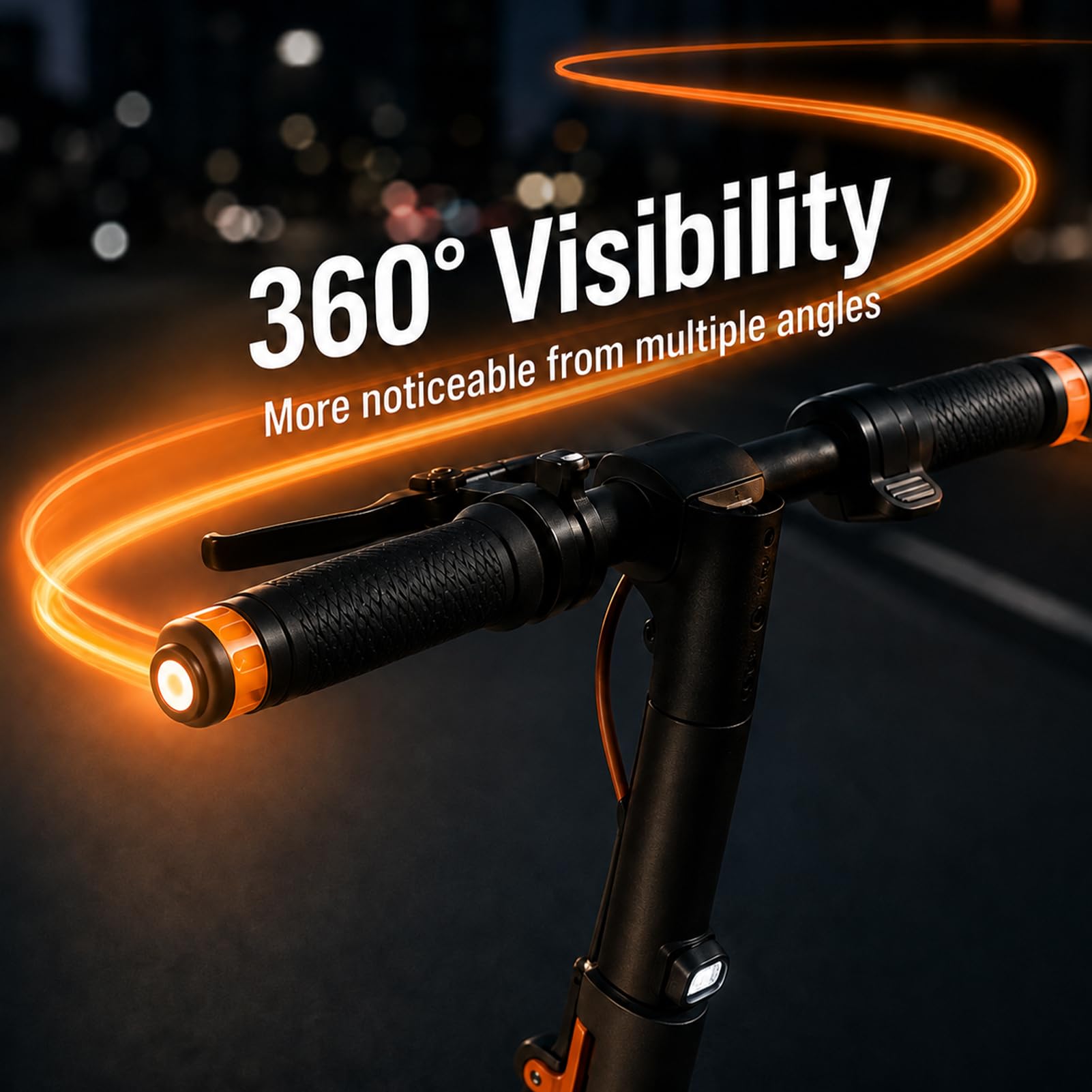 E Scooter Blinker, Wiederaufladbare LED-Lenkerleuchte Elektroroller, Wasserdicht, Universeller Blinker für Xiaomi/Segway Ninebot, 3 Modi, für 17,3–22 mm Lenker