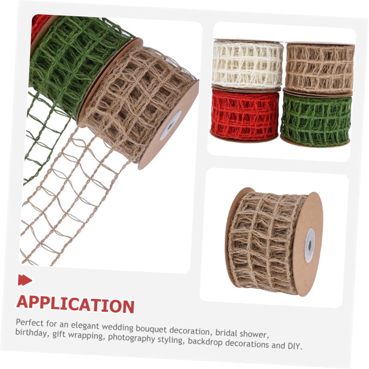 Tofficu 4stücke Burlap Geschenkband Mit Draht Fach Lagig Robustes Material Für Weihnachtsdeko Diy Bastelprojekte Blumensträuße Und Geschenkverpackungen