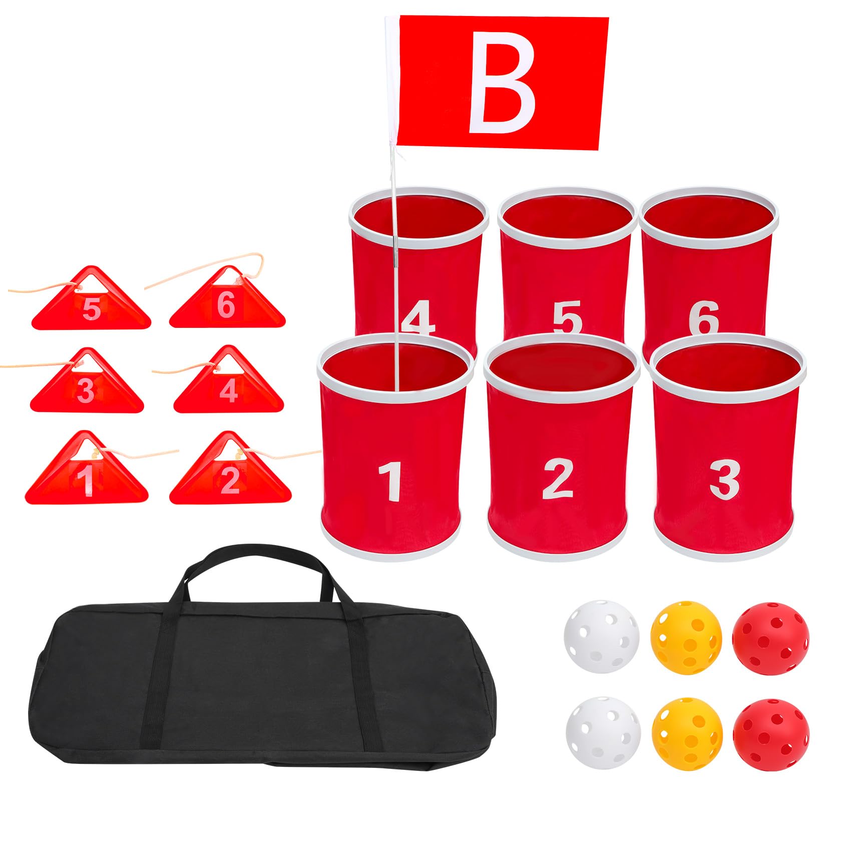 Golf Yard Game Set, Portable Backyard Golf Game, Golf Yard Game for Family, Adults and Kids, Golf Game with Flags and 6 Holes, Golf Game for Yard, Park, Beach, Lawn, Outdoor